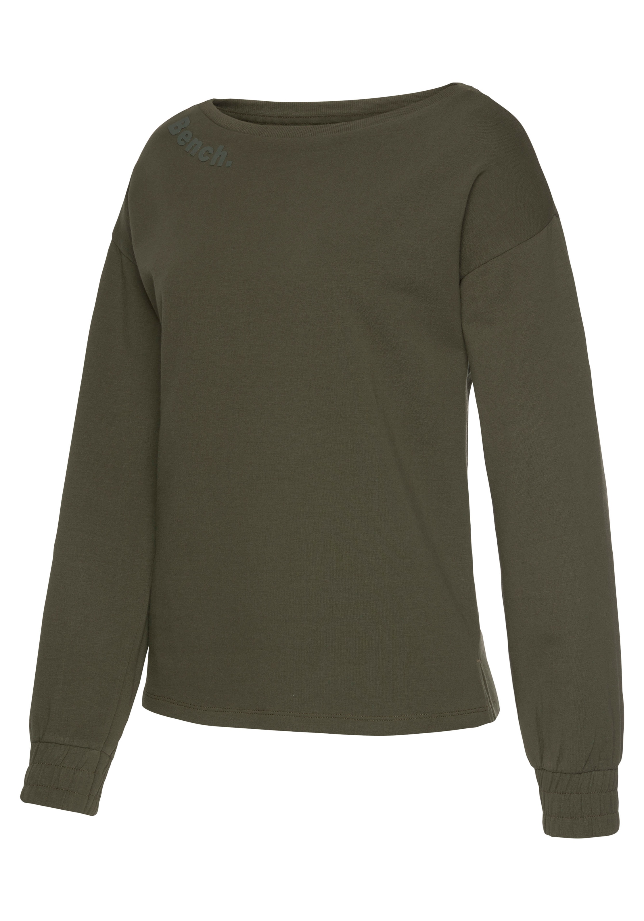 Bench. Loungewear Sweatshirt, mit gerafften Ärmelbündchen, Loungeanzug