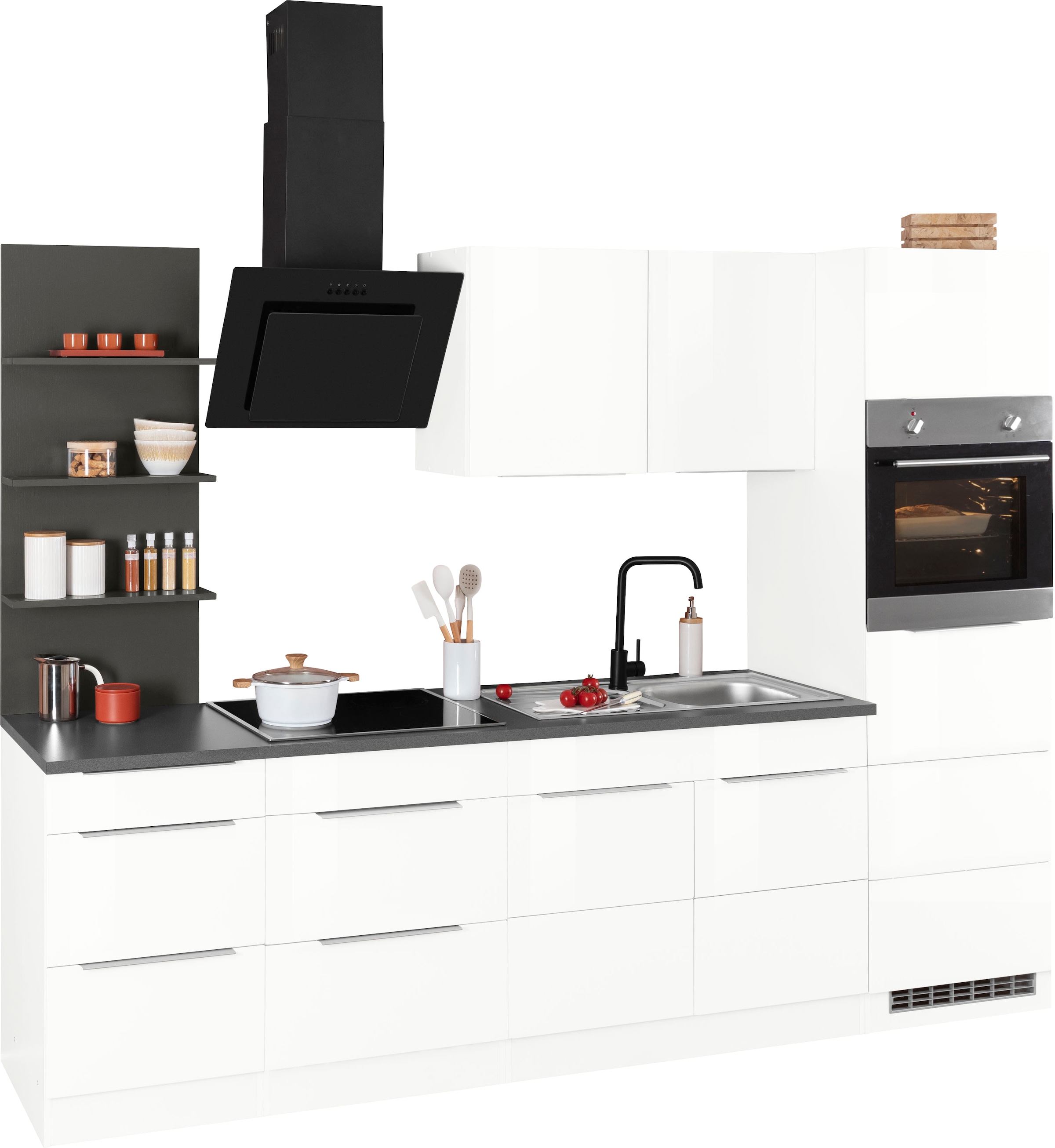 HELD MÖBEL Küchenzeile Online mit OTTO E-Geräten, im Shop 270 Breite cm »Brindisi«