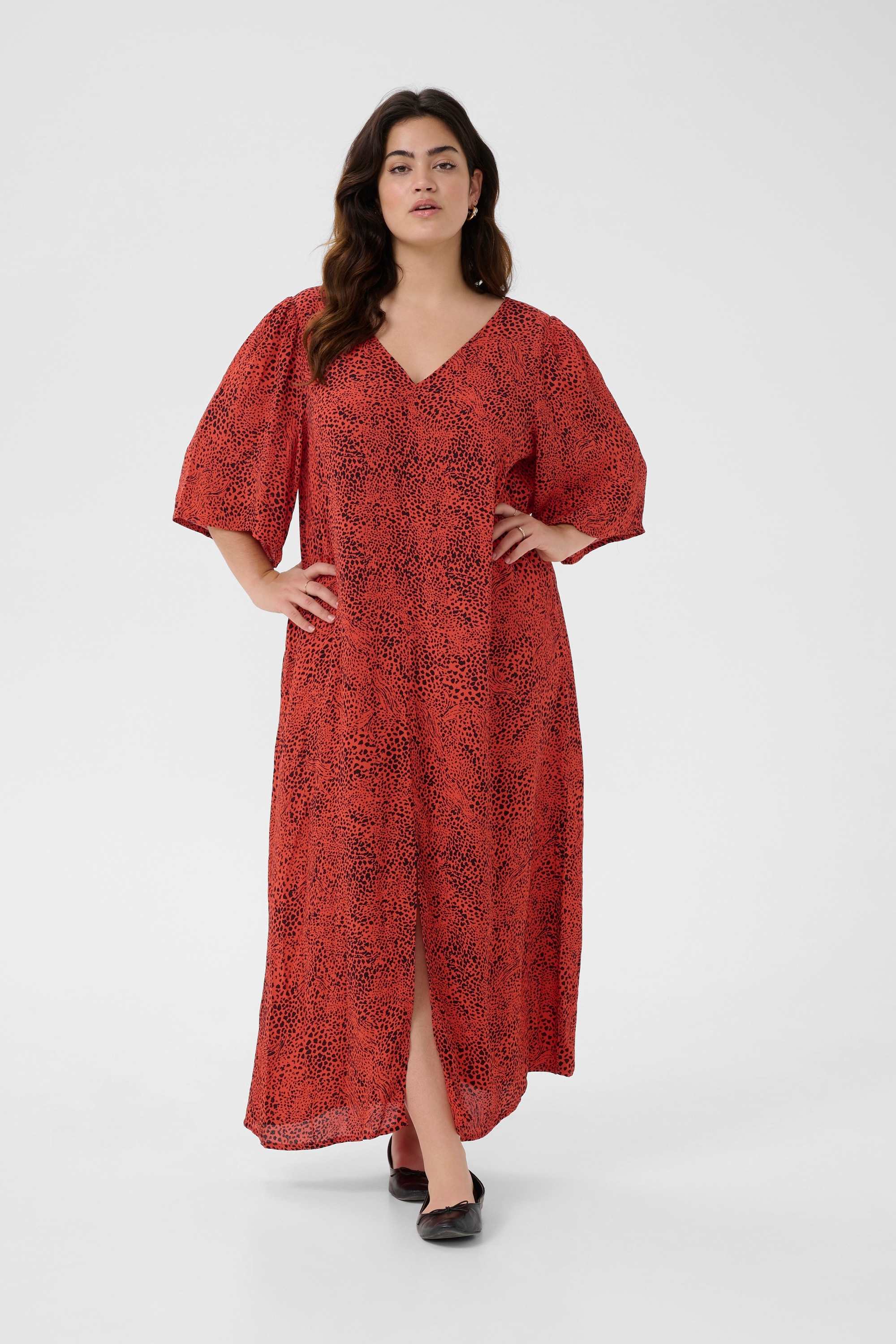 KAFFE Curve Midikleid »Damen Kleid KCaliana«