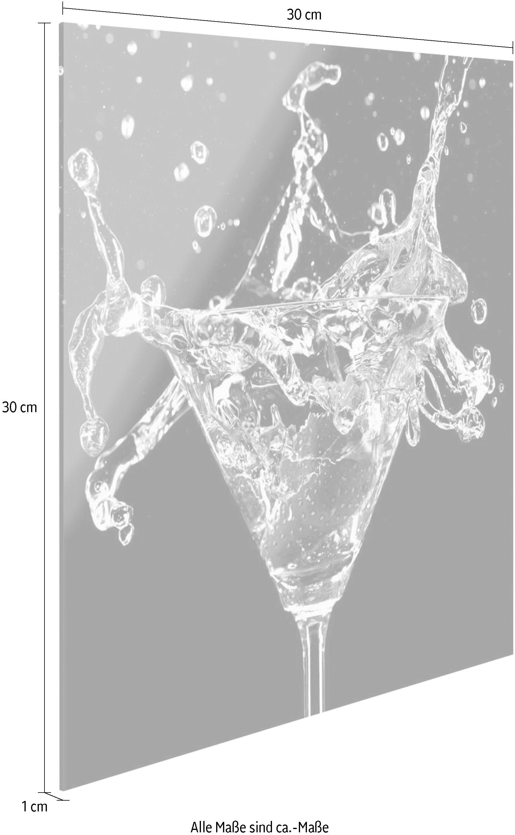 Reinders! Glasbild »Cocktail Splash Erdbeere«