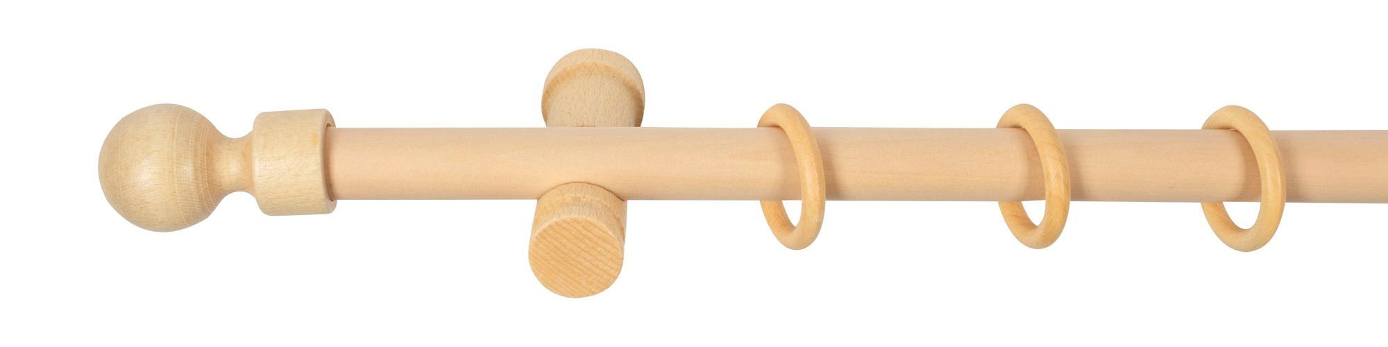 SN DECO GROUP Gardinenstange »Giro«, 1 läufig-läufig, Fixmaß, 28 mm, Holz, verschiedenen Längen und Farben, Komplettset