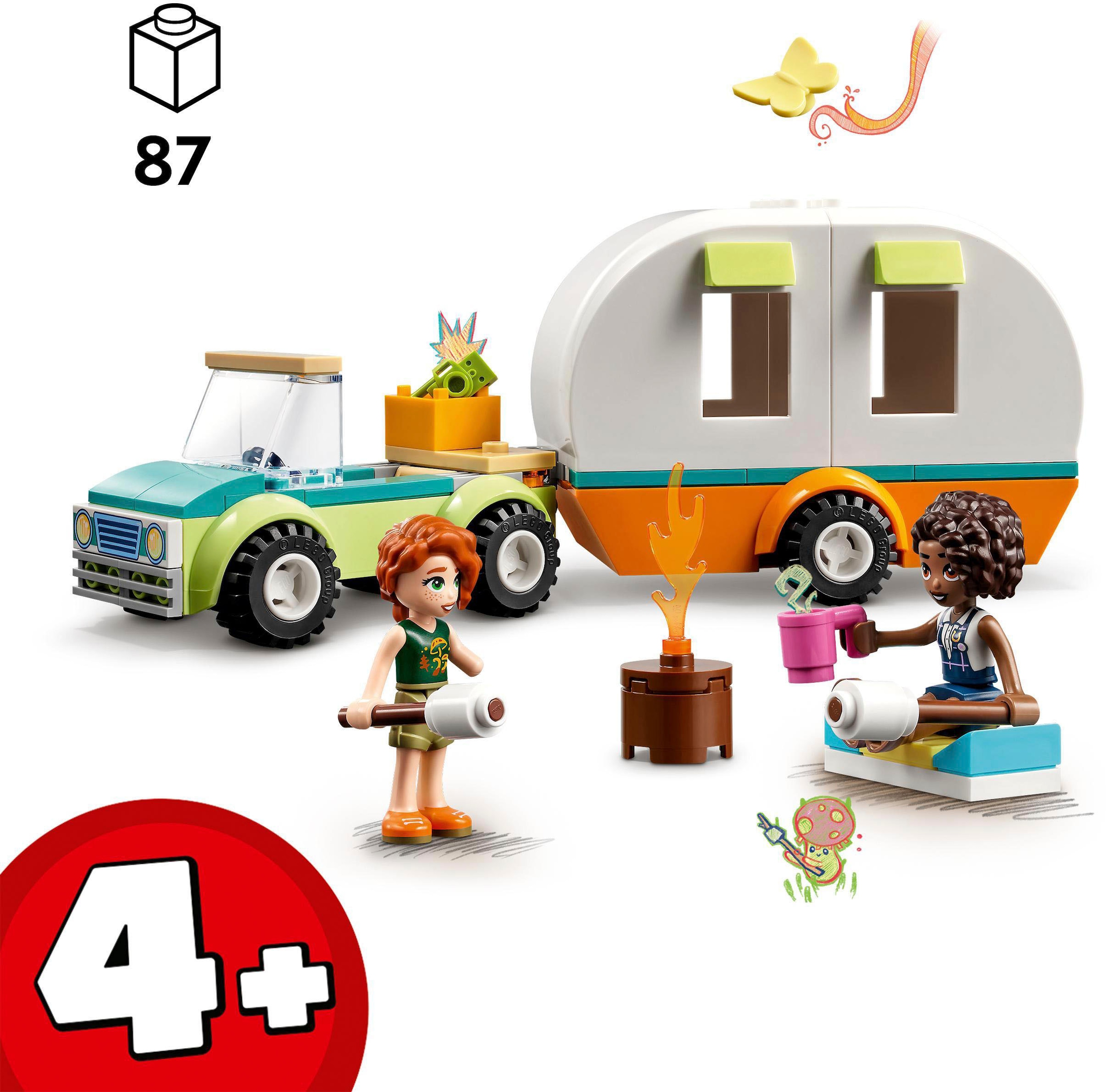 LEGO® Konstruktionsspielsteine »Campingausflug (41726), LEGO® Friends«, (87 St.), Made in Europe