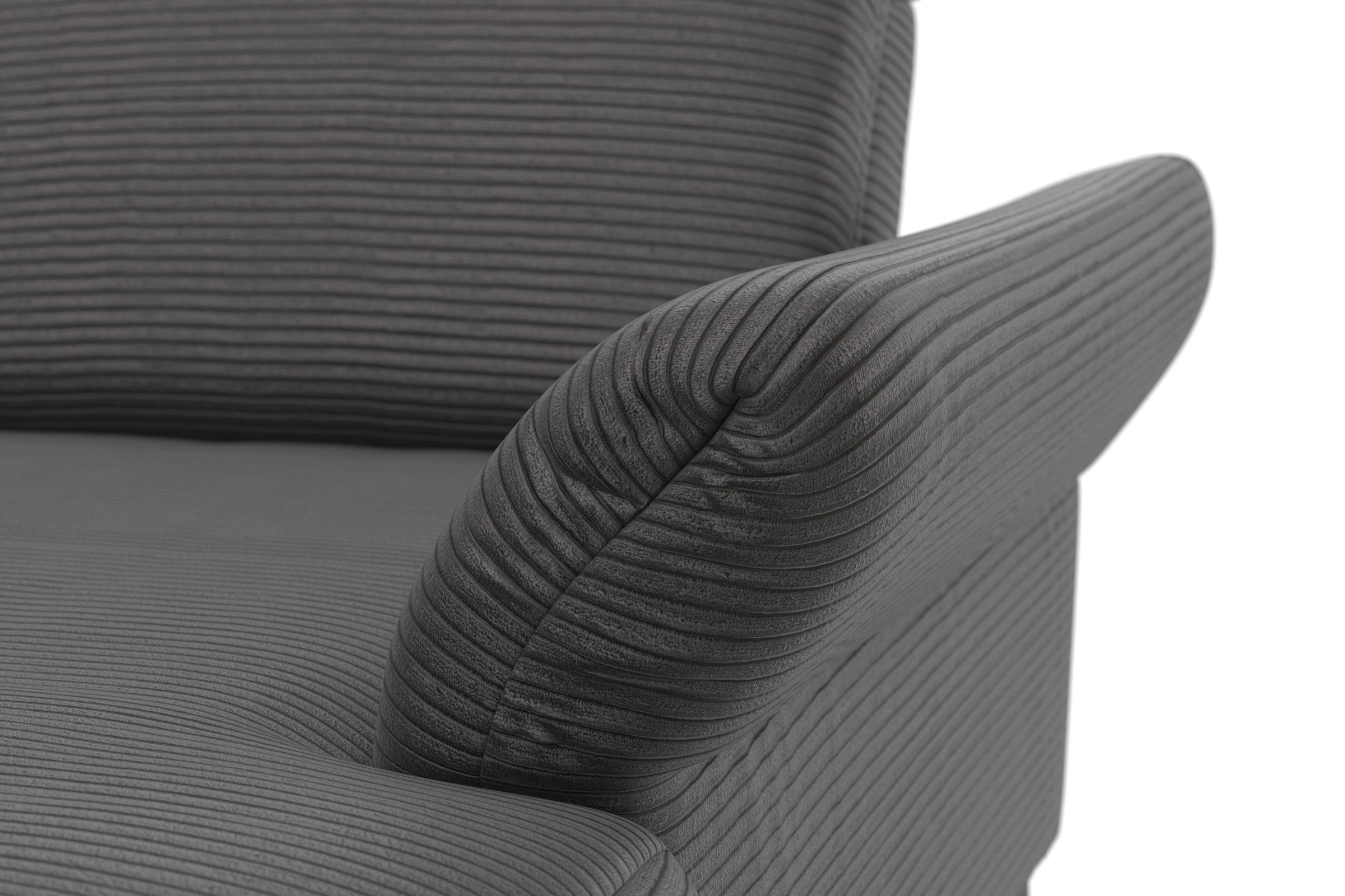 INOSIGN Ecksofa »Coco L-Form« Sitztiefen-, Arm- und Kopfteilverstellung, Cord-Bezug, Fußhöhe 15 cm