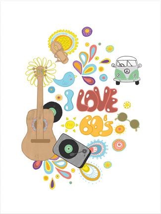 Wall-Art Poster »Loske - I love the 60s«, Poster, Wandbild, Bild, Wandposter
