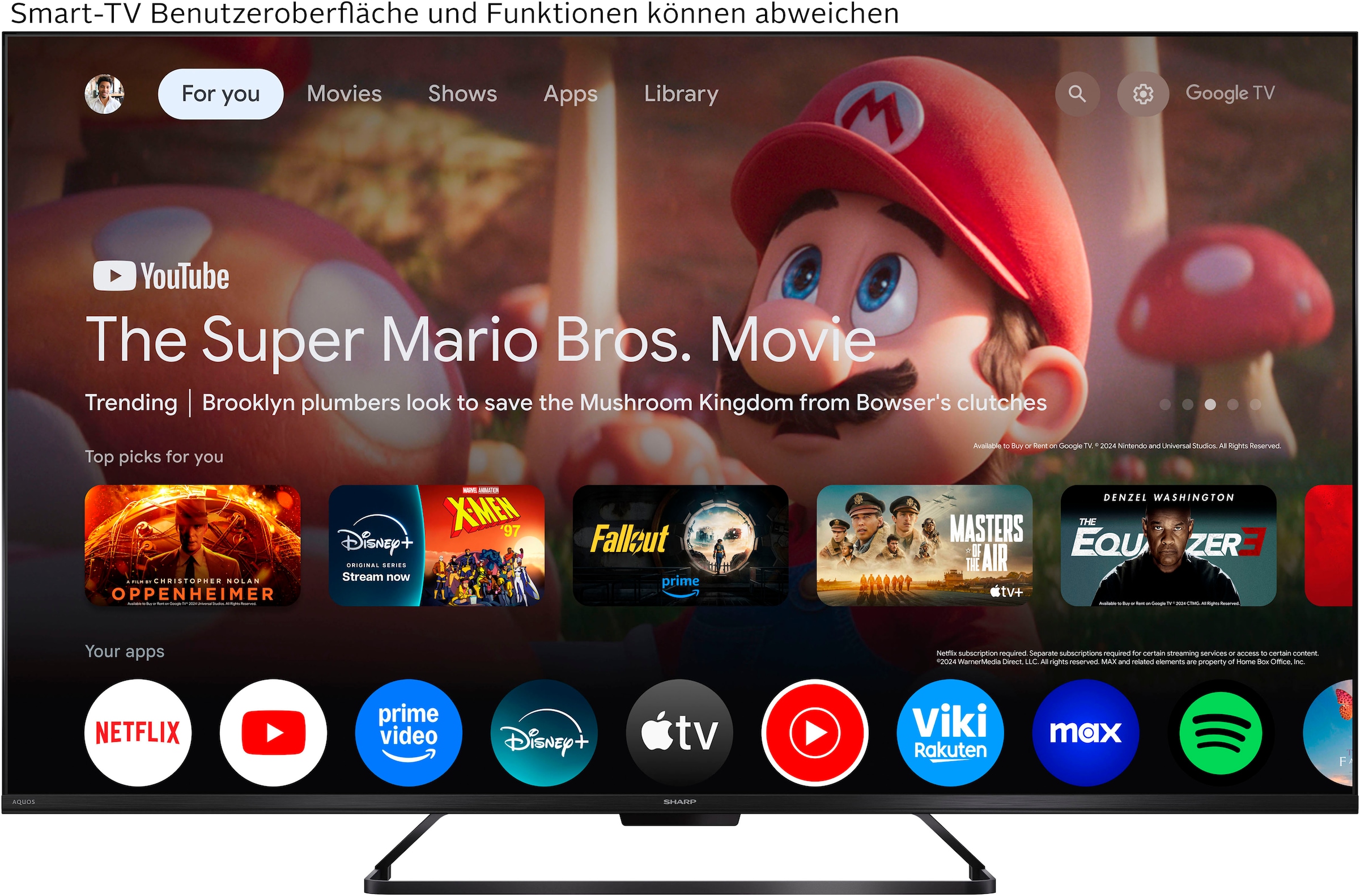 Sharp QLED-Fernseher »4T-C50HRx« 126 cm/50 ″ Smart-TV