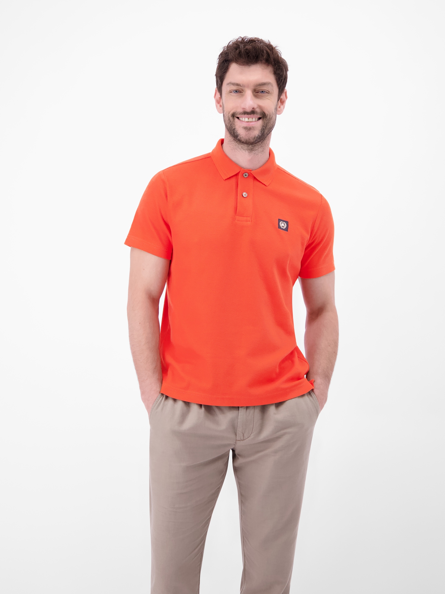 LERROS Poloshirt »Poloshirt mit Waffelstruktur aus 100 % Baumwolle«