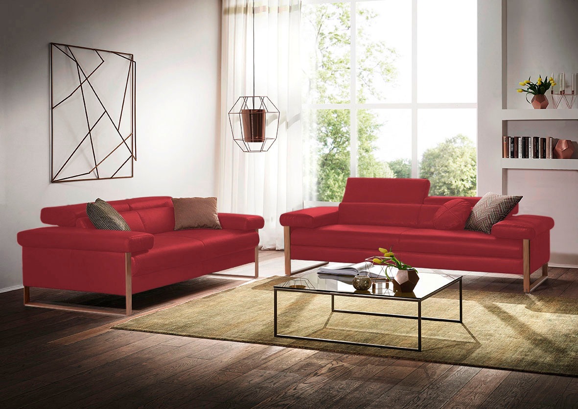 W.SCHILLIG 2-Sitzer »finn«, German Design Award 2016, Fußgestell Nussbaum natur, Breite 210 cm