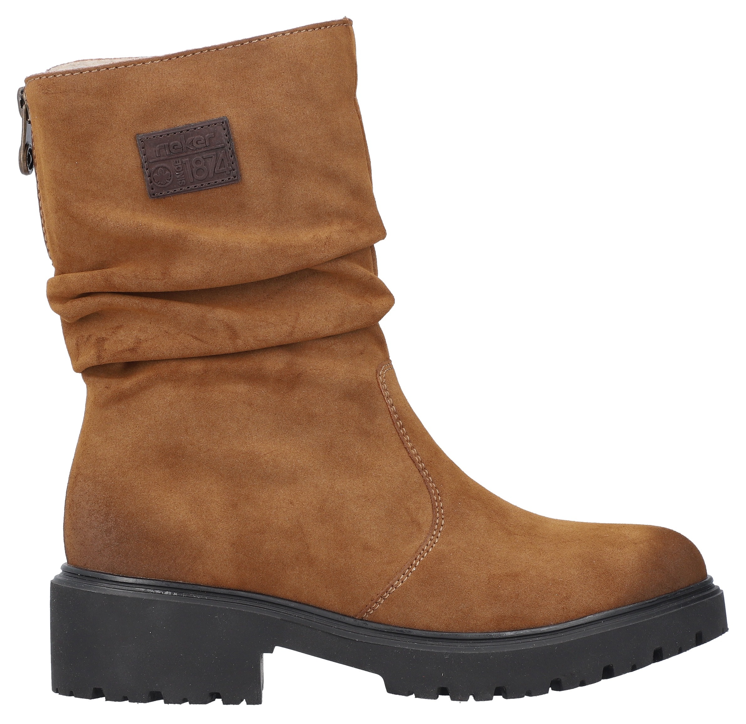 Rieker Winterstiefelette, Winterboots, Profilsohle, slouchy Schaft, mit Innenreißverschluss