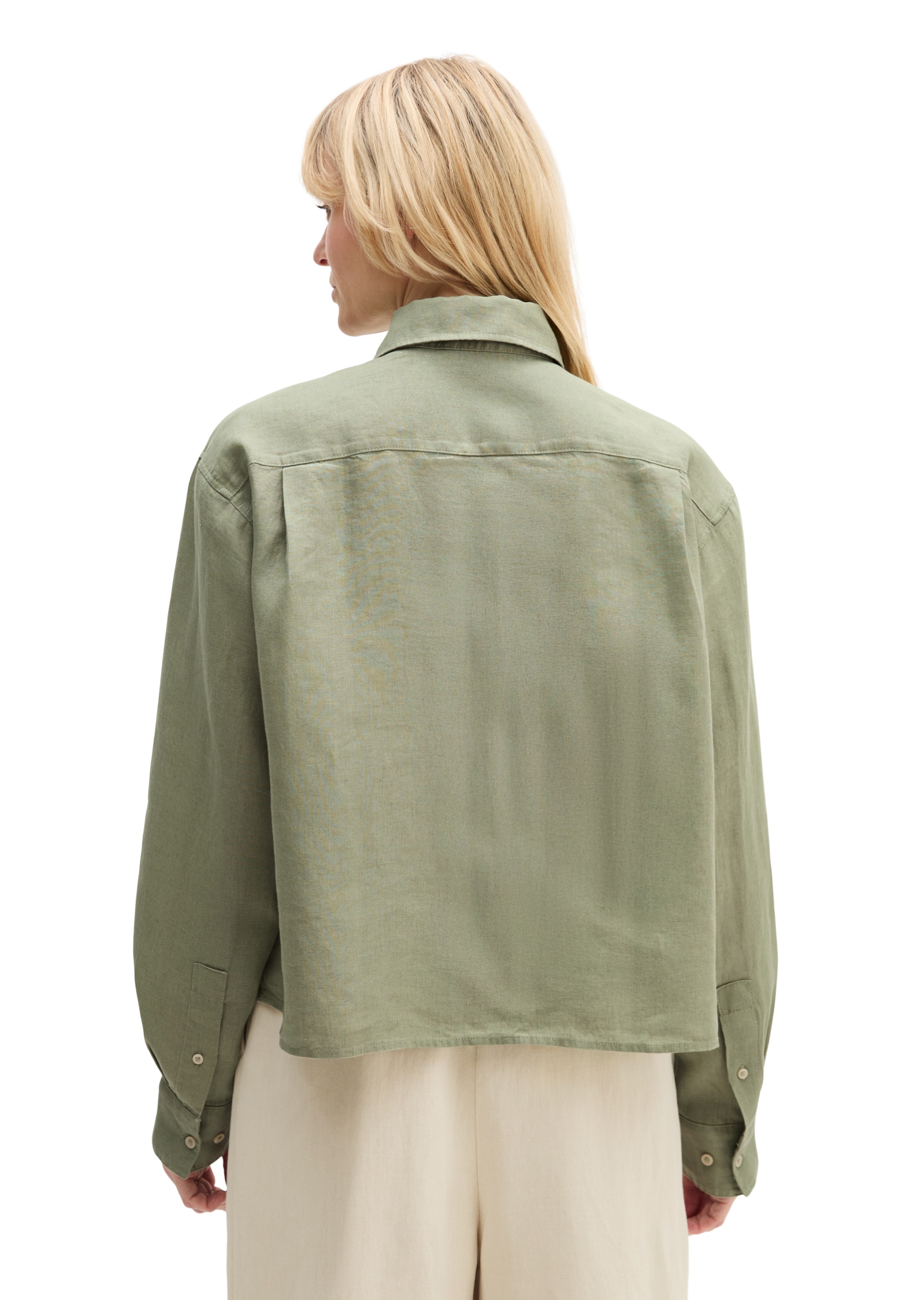 Marc O'Polo Langarmbluse Leinenbluse regular fit mit natürlich kühlender Funktion