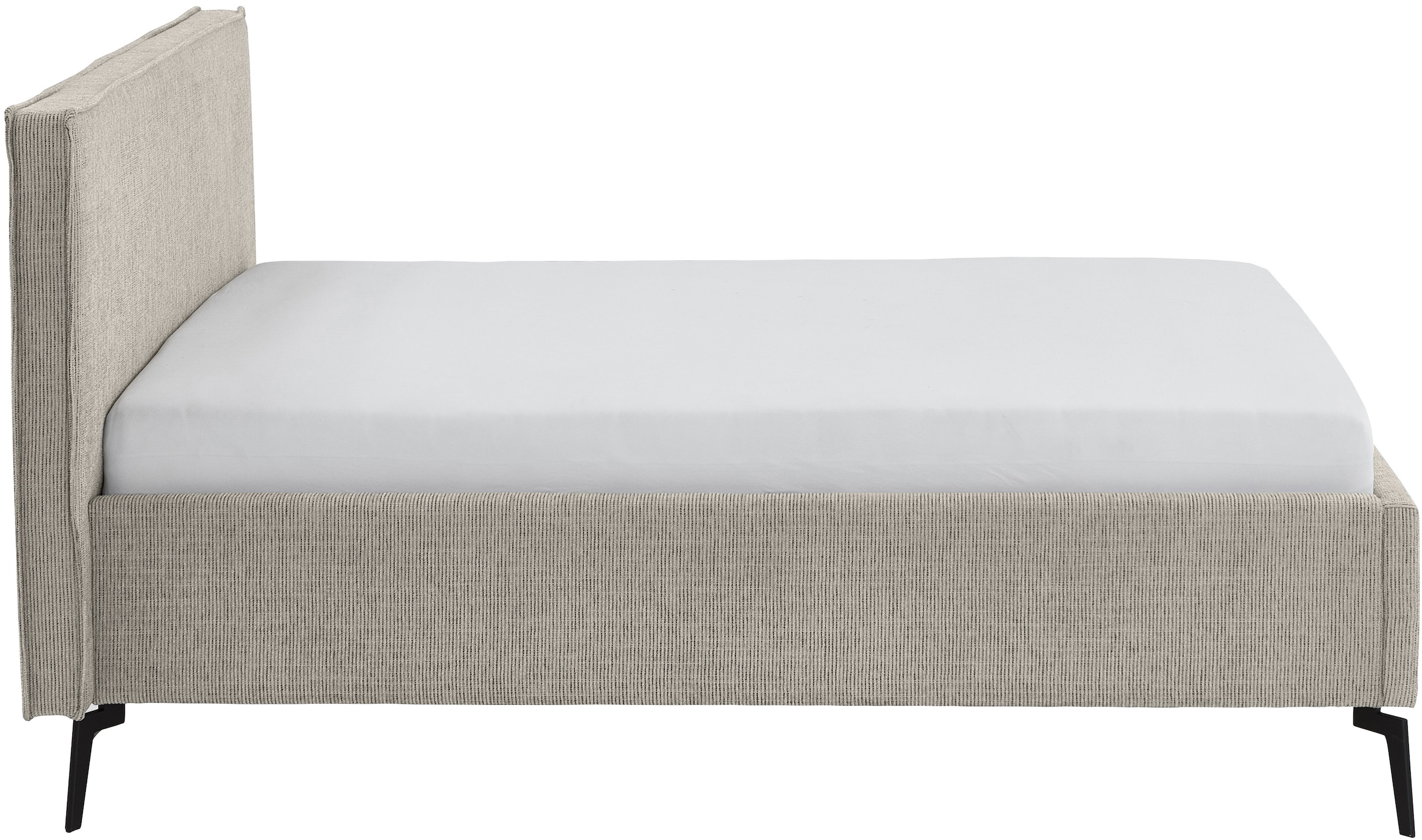 meise.möbel Polsterbett »Riva II« mit schwarzen Metallfüßen, wahlweise mit Bettkasten