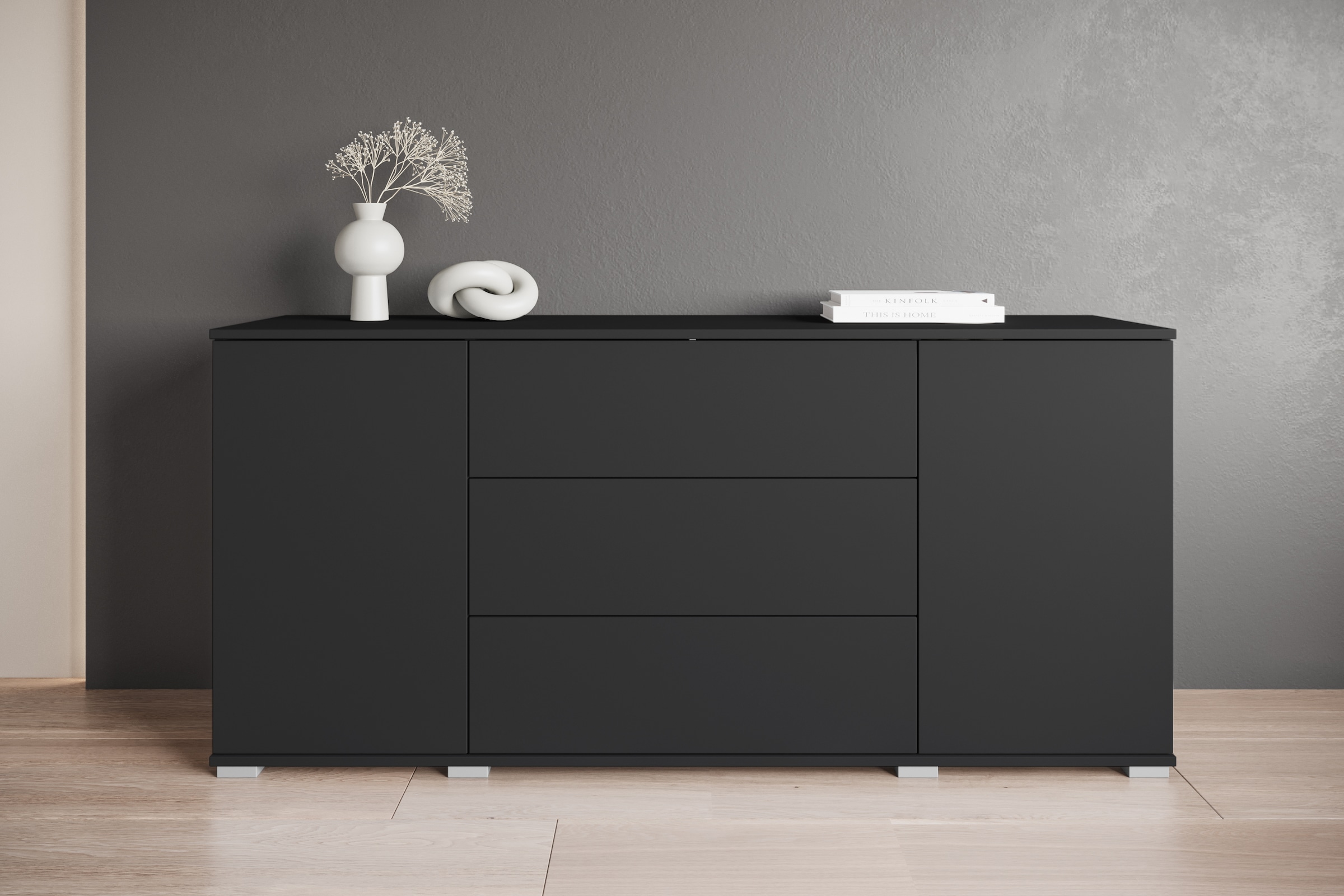 Sideboard »Kenia«, (1 St.), Modernes Sideboard mit 3 Schubladen und 4 Fächern, Breite...