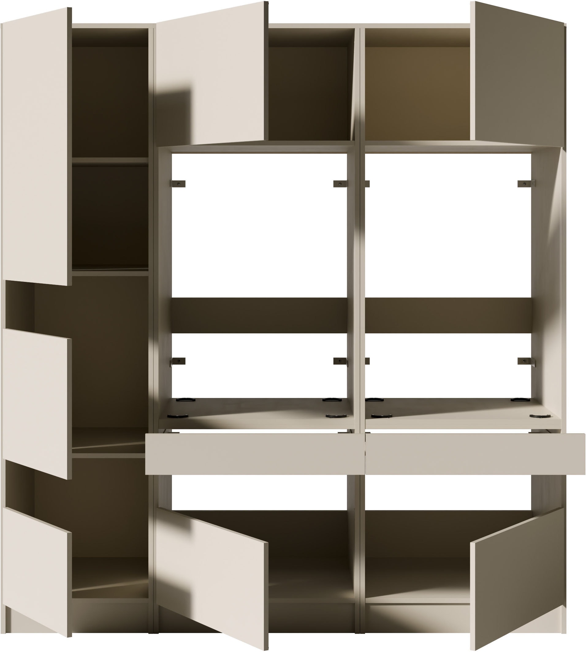 BASIC by Balculina Mehrzweckschrank-Set »Washhome B/T/H 186x68x200 cm« 3 Stk. tlg.