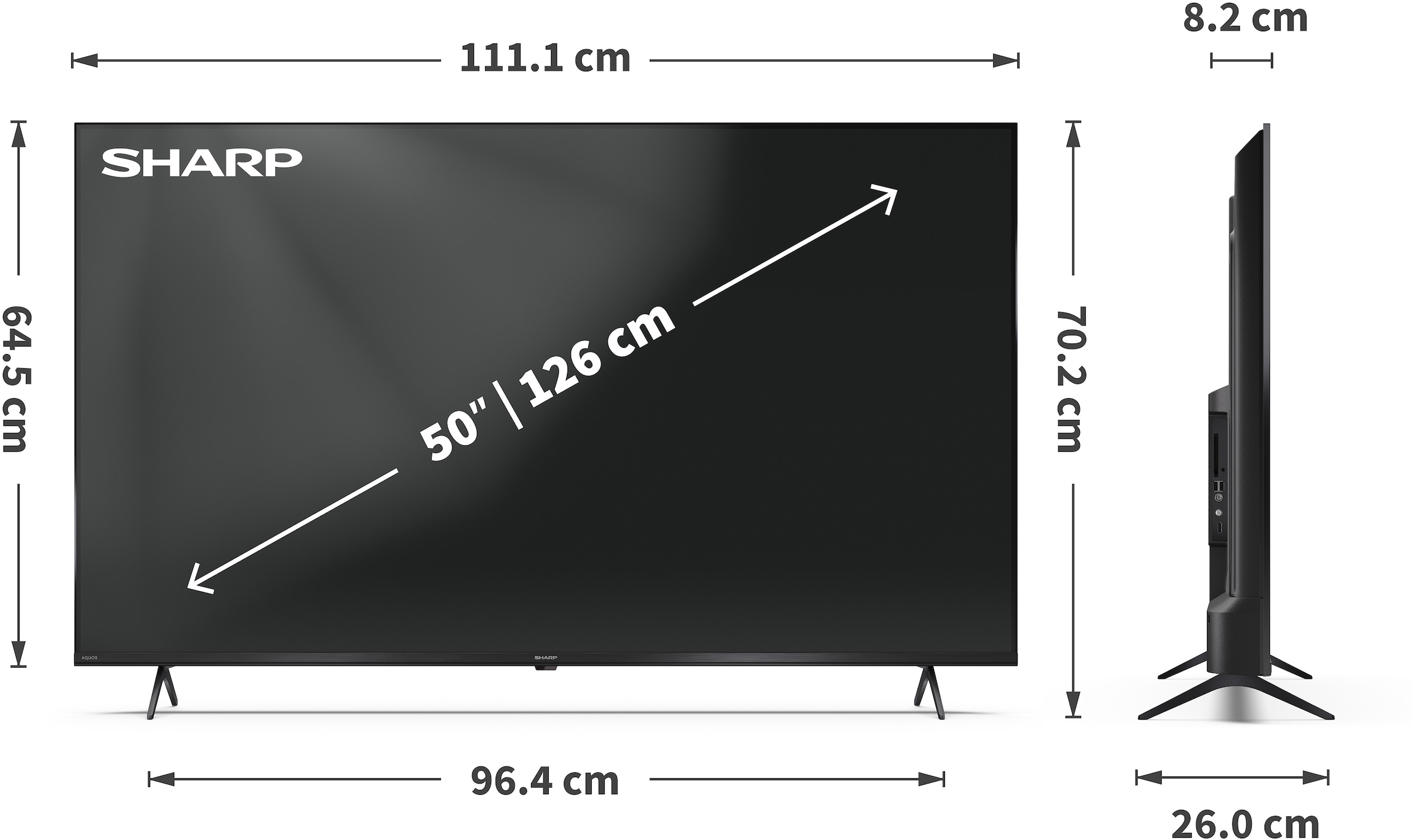 Sharp QLED-Fernseher »4T-C50HMx« 126 cm/50 ″ Smart-TV