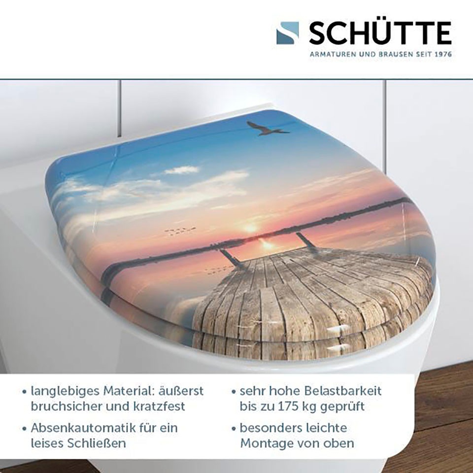 Schütte WC-Sitz »SUNSET SKY«, bruchsicher und kratzfest, Absenkautomatik, Standardmaß