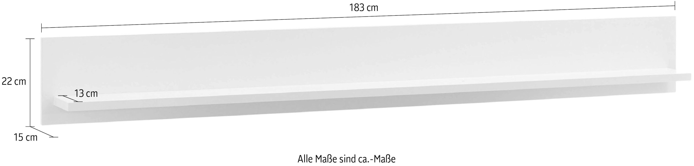 Home affaire Wandboard »Daytona, modernes Wandregal, Wandhalter mit Ablagefläche, 183 cm breit« vielseitig einsetzbares Hängeregal