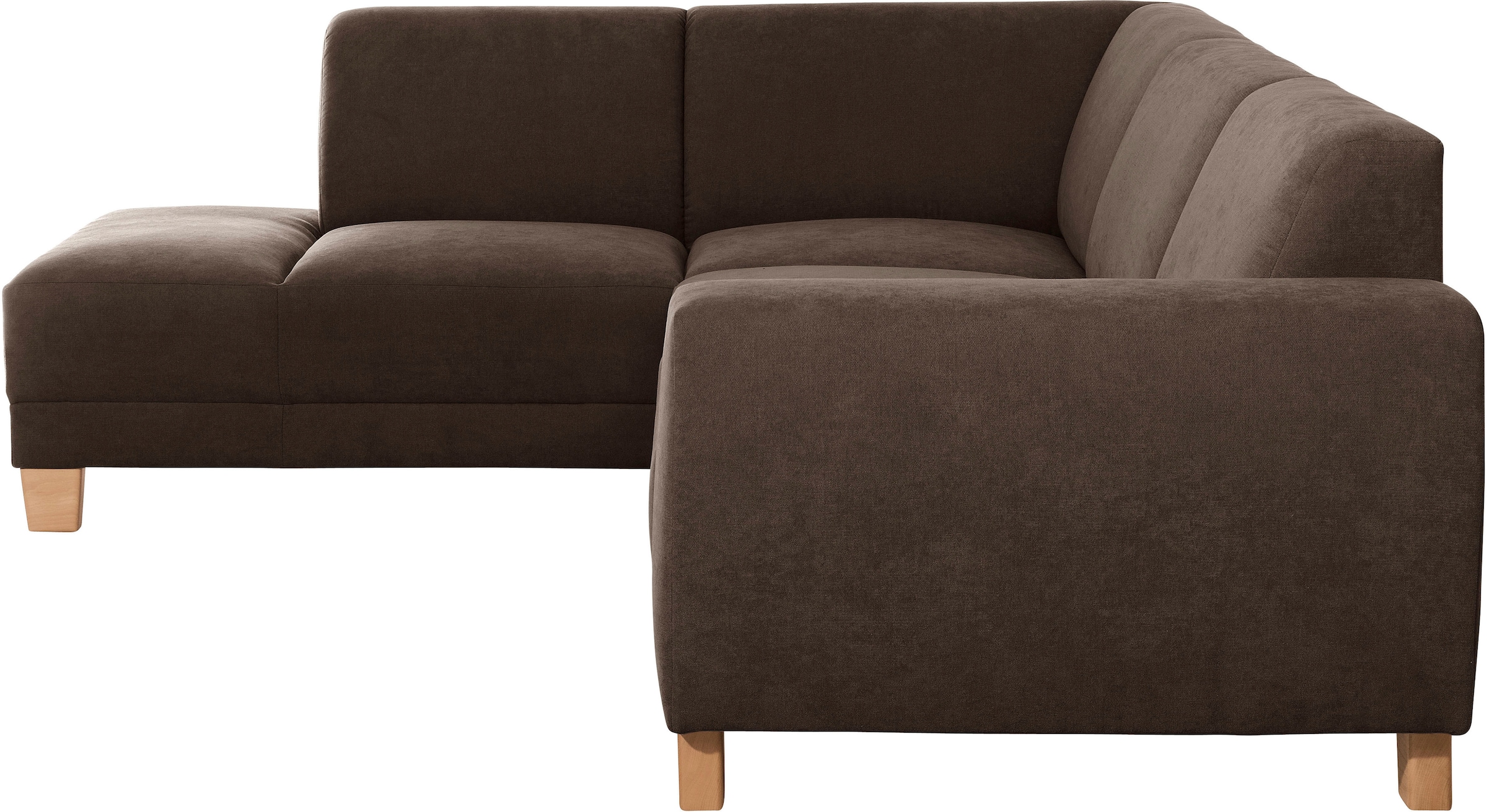 Max Winzer® Ecksofa »Blackpool modern, mittlere Sitzhärte mit hochwertiger Schaumpolsterung«, Lounge-Charakter durch niedrigen, leicht gewölbten Rücken