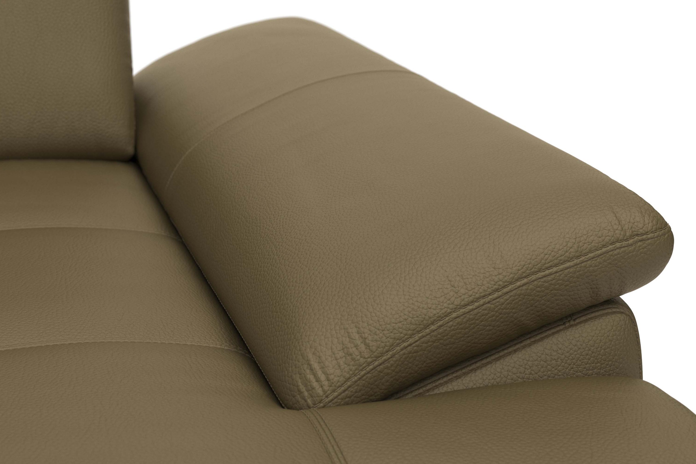 Places of Style Ecksofa Costello, mit Sitztiefenverstellung und Armlehnfunktion, incl. 3 Nierenkissen