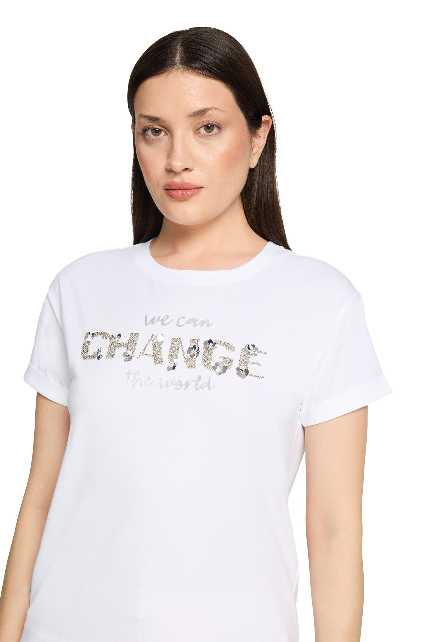 Betty&Co Rundhalsshirt »Casual-Shirt mit Stickerei«