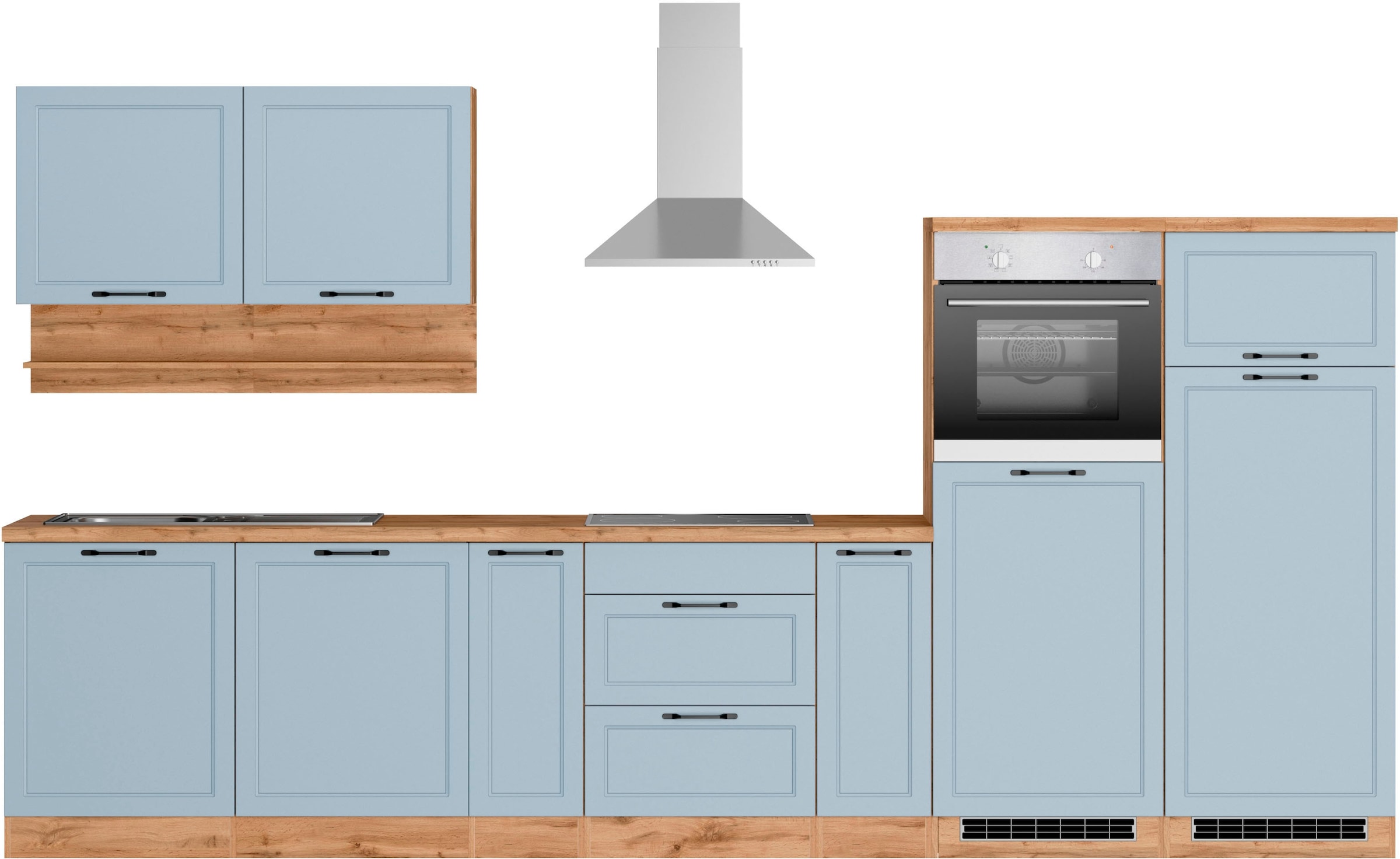 KOCHSTATION Küchenzeile »KS-Lana« 360 cm breit, wahlweise mit oder ohne E-Geräte