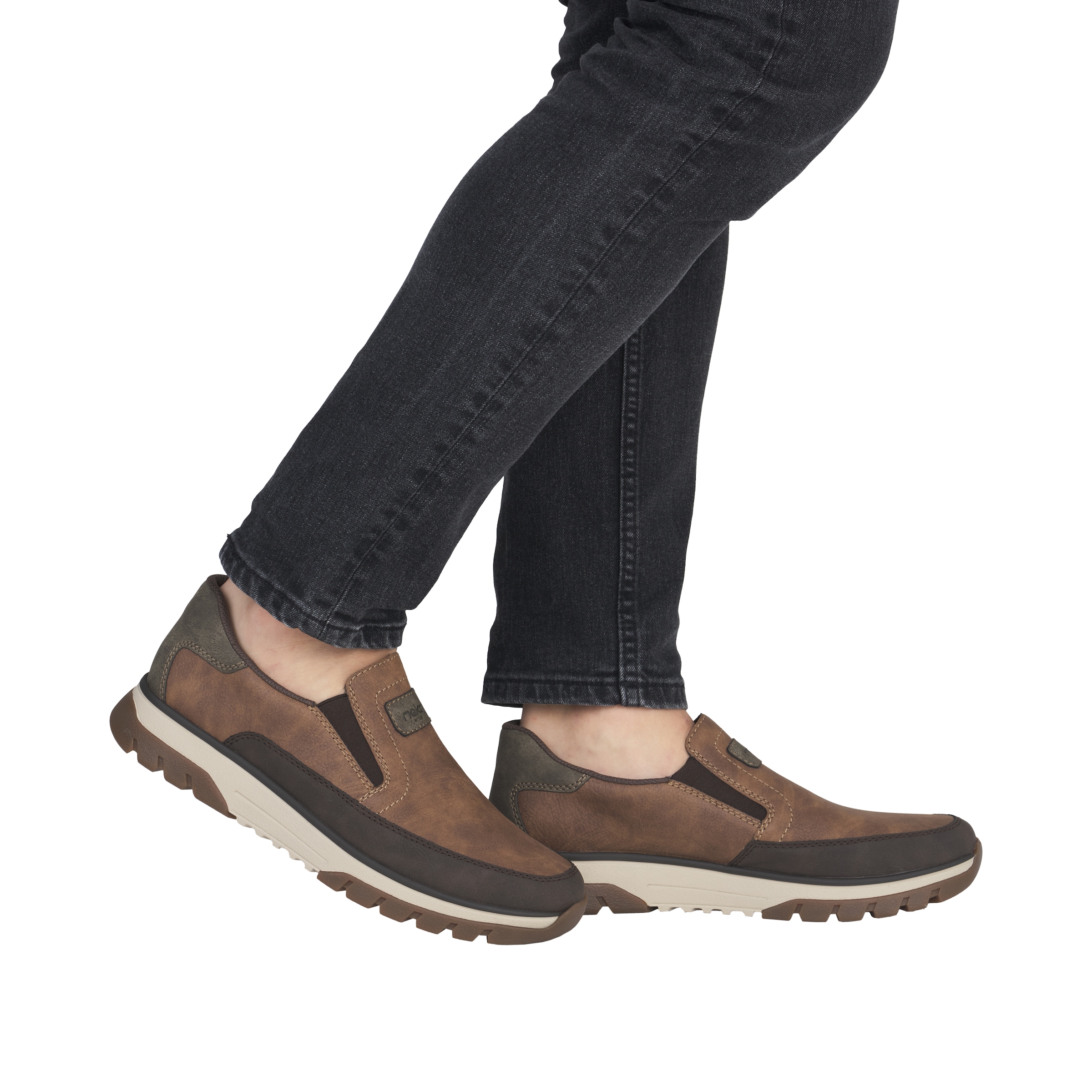 Rieker Slip-On Sneaker, Slipper, Schlupfschuh, Halbschuh mit weicher MemoSoft-Innensohle