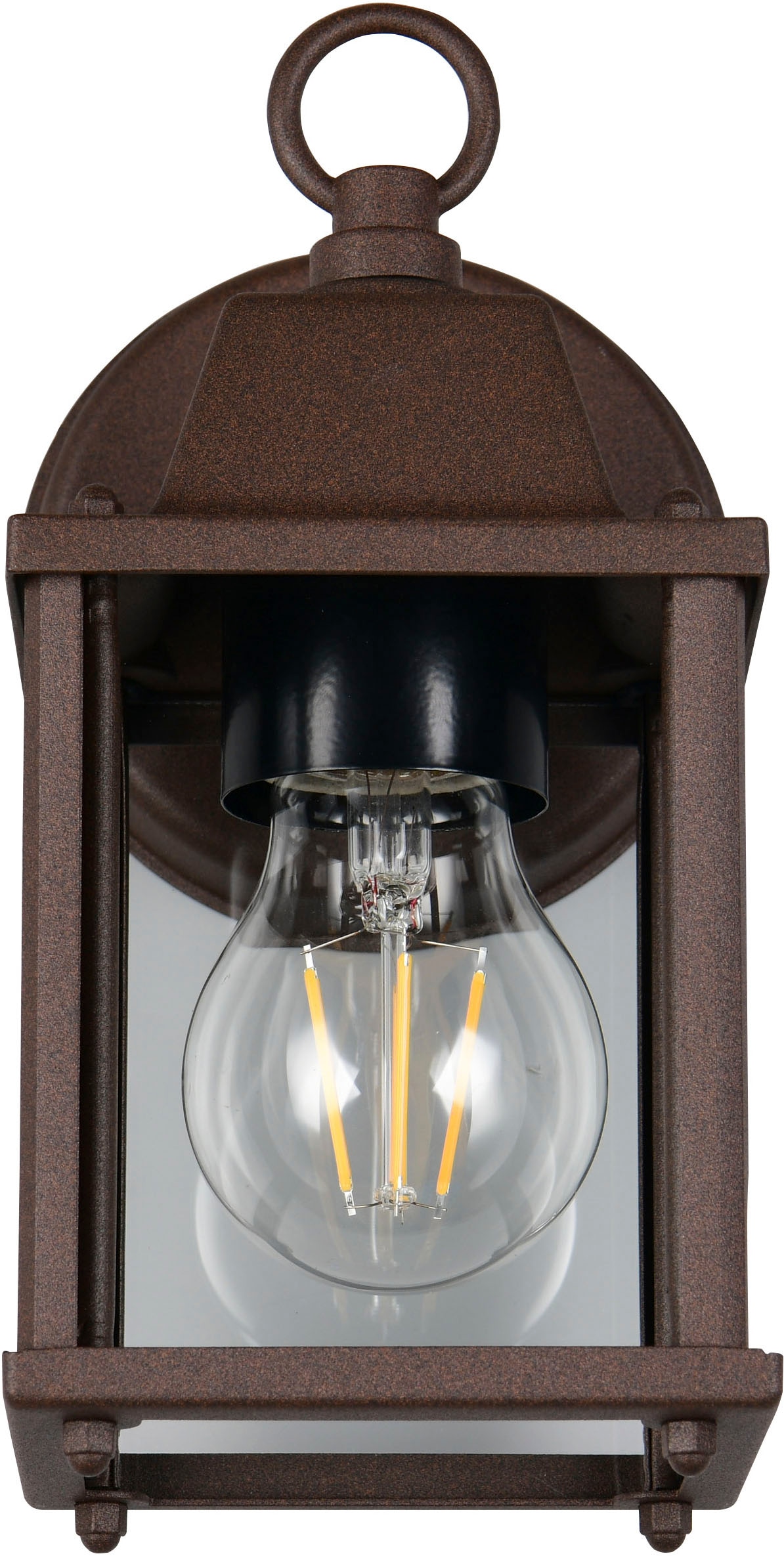 TRIO Leuchten Außen-Wandleuchte »MIRANDE, Hauswand Leuchte Laterne mit Glasschirm, exkl 1x E27 max 40W« E27 1 Stk. warmweiß - kaltweiß IP23, Outdoor Wandlampe für wechselbare Leuchtmittel Höhe 23cm