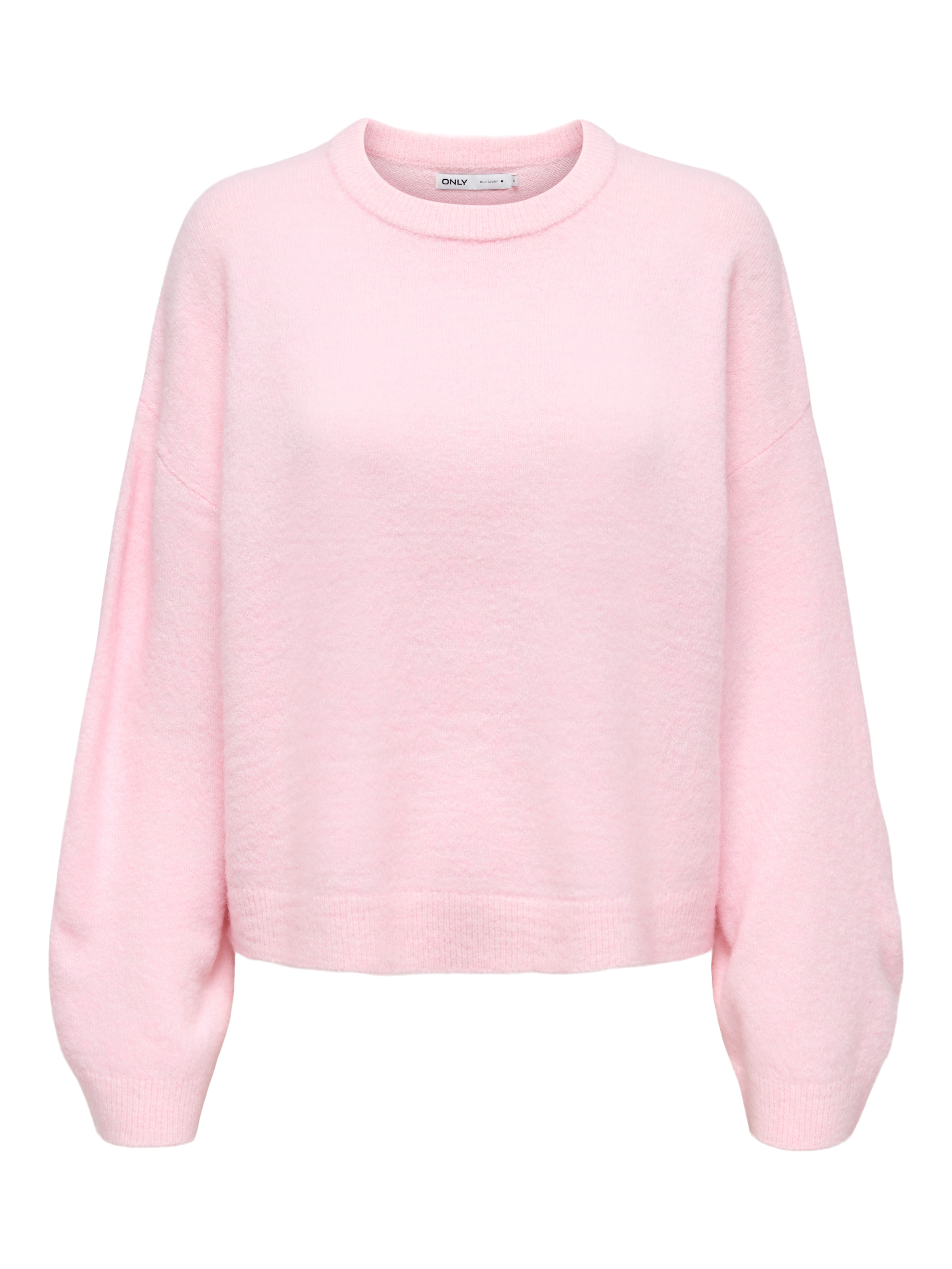 ONLY Rundhalspullover »ONLSIMONI L/S O-NECK PULLOVER KNT NOOS« Materialmix, regular fit