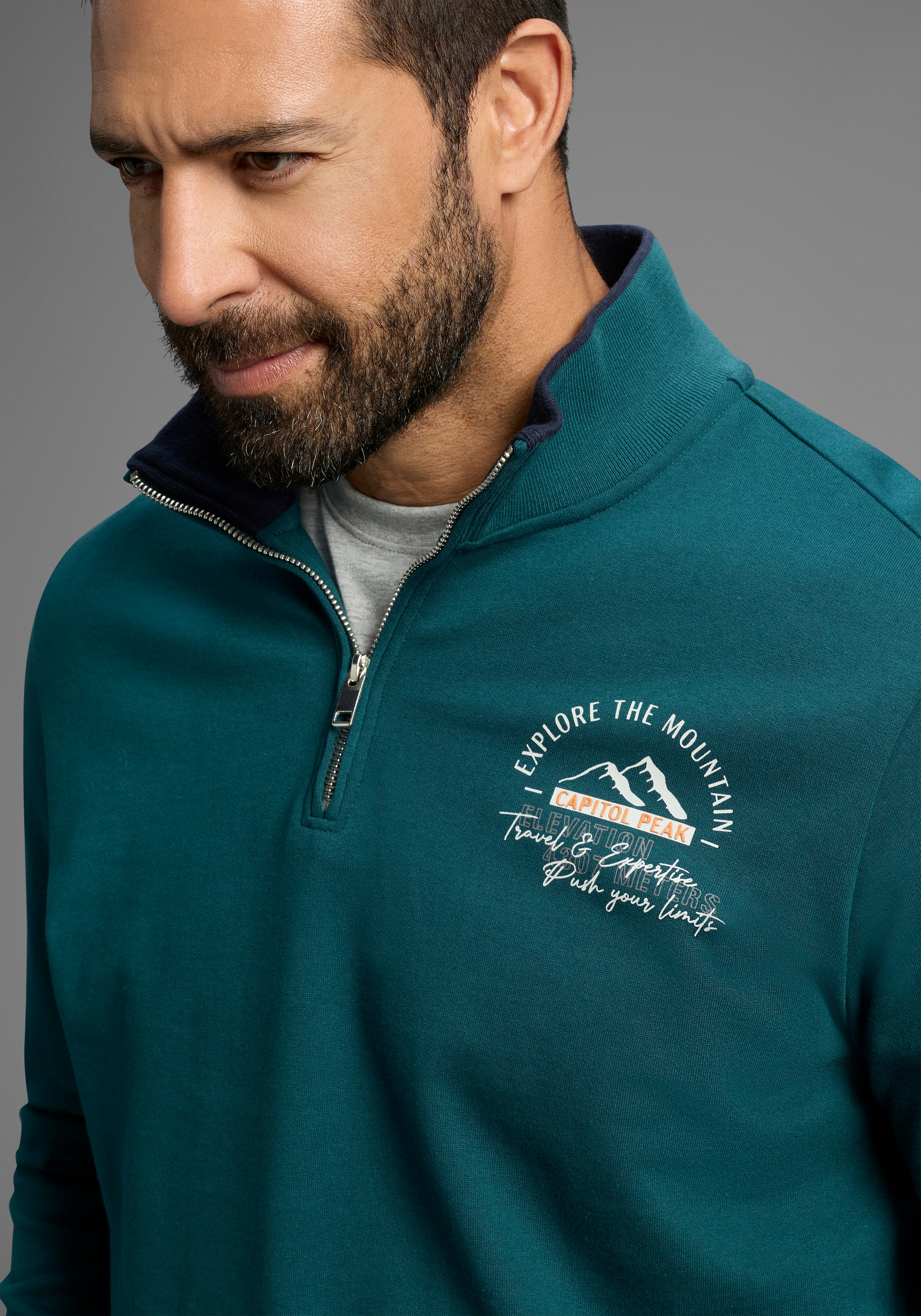 Man's World Sweatshirt, mit Kontrastkragen - NEUE KOLLEKTION