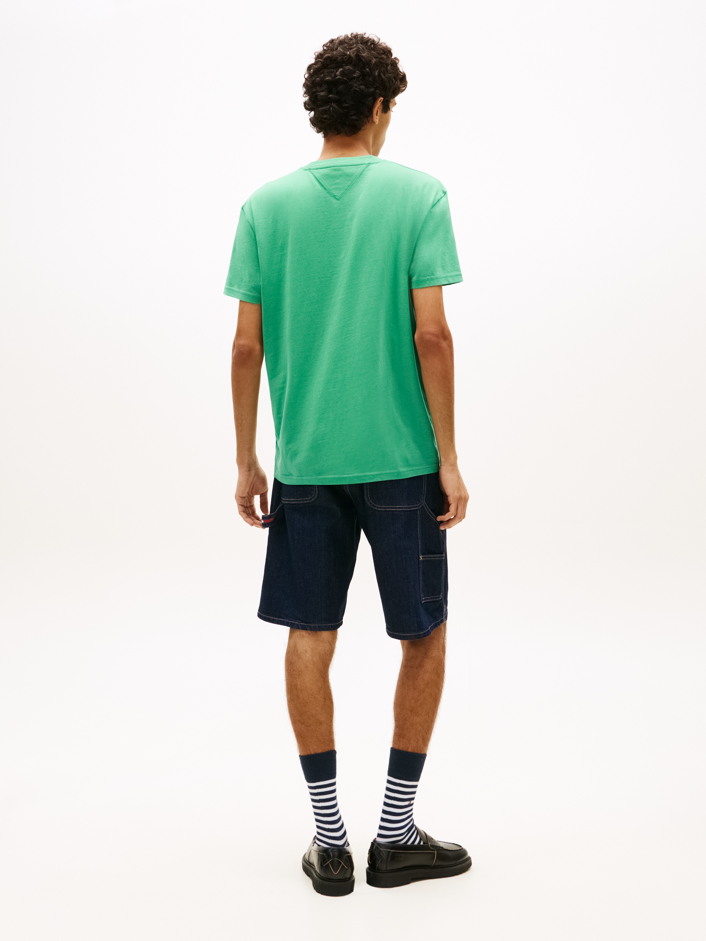 Tommy Jeans T-Shirt »TJM REGULAR LINEAR LOGO EXT« Rundhals, Regular Fit