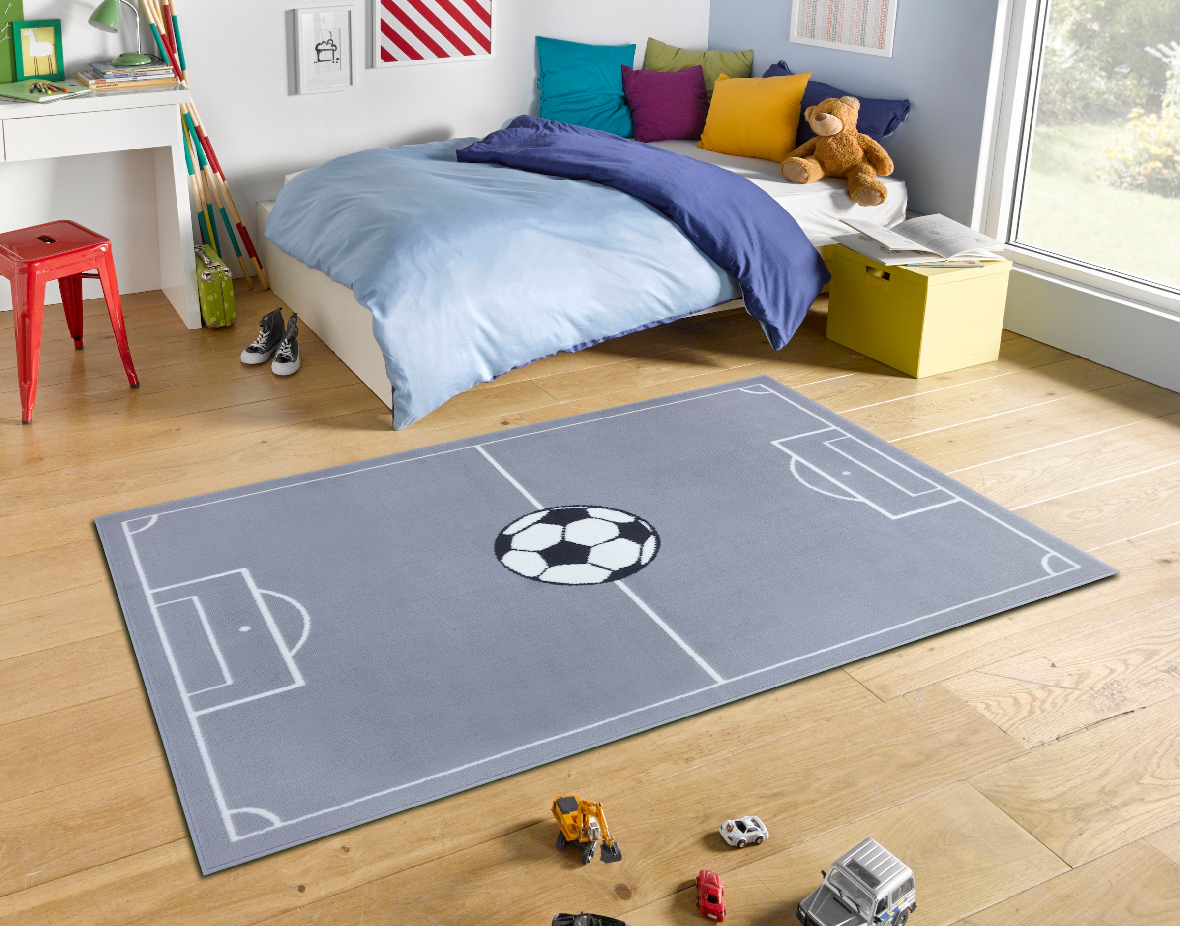 HANSE Home Teppich »Estadio«, rechteckig, 8 mm Höhe, Kinderteppich, Spielteppich, Spielunterlage, Fußball, Kinderzimmer