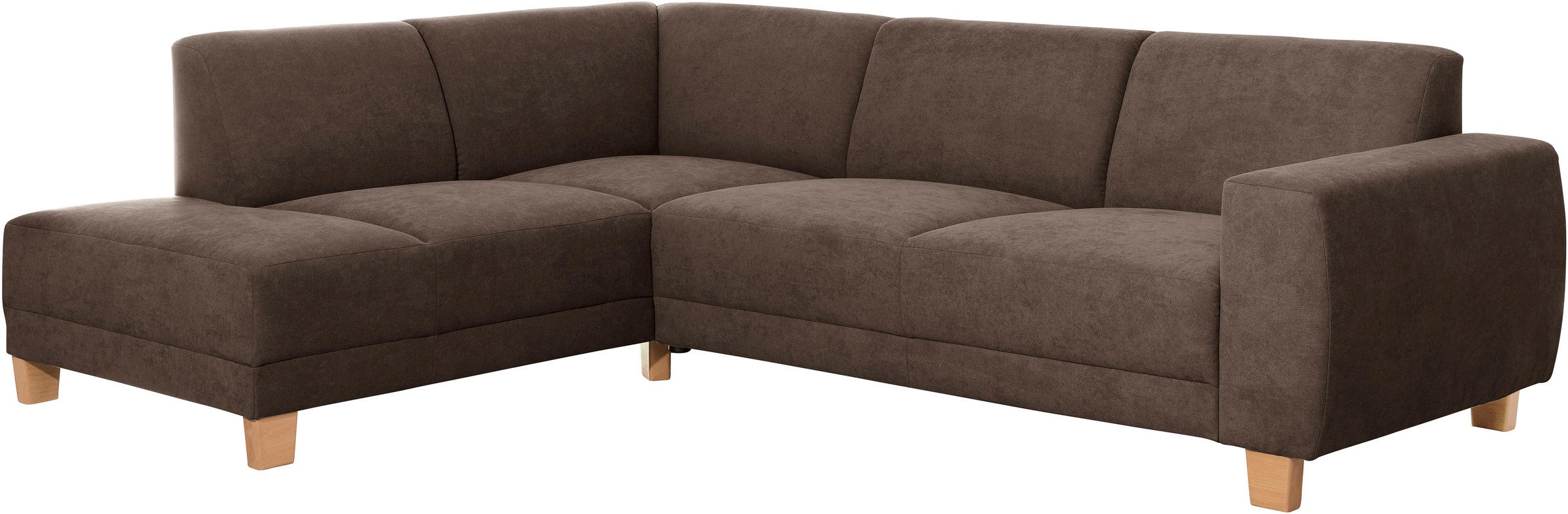 Max Winzer® Ecksofa »Blackpool modern, mittlere Sitzhärte mit hochwertiger Schaumpolsterung«, Lounge-Charakter durch niedrigen, leicht gewölbten Rücken