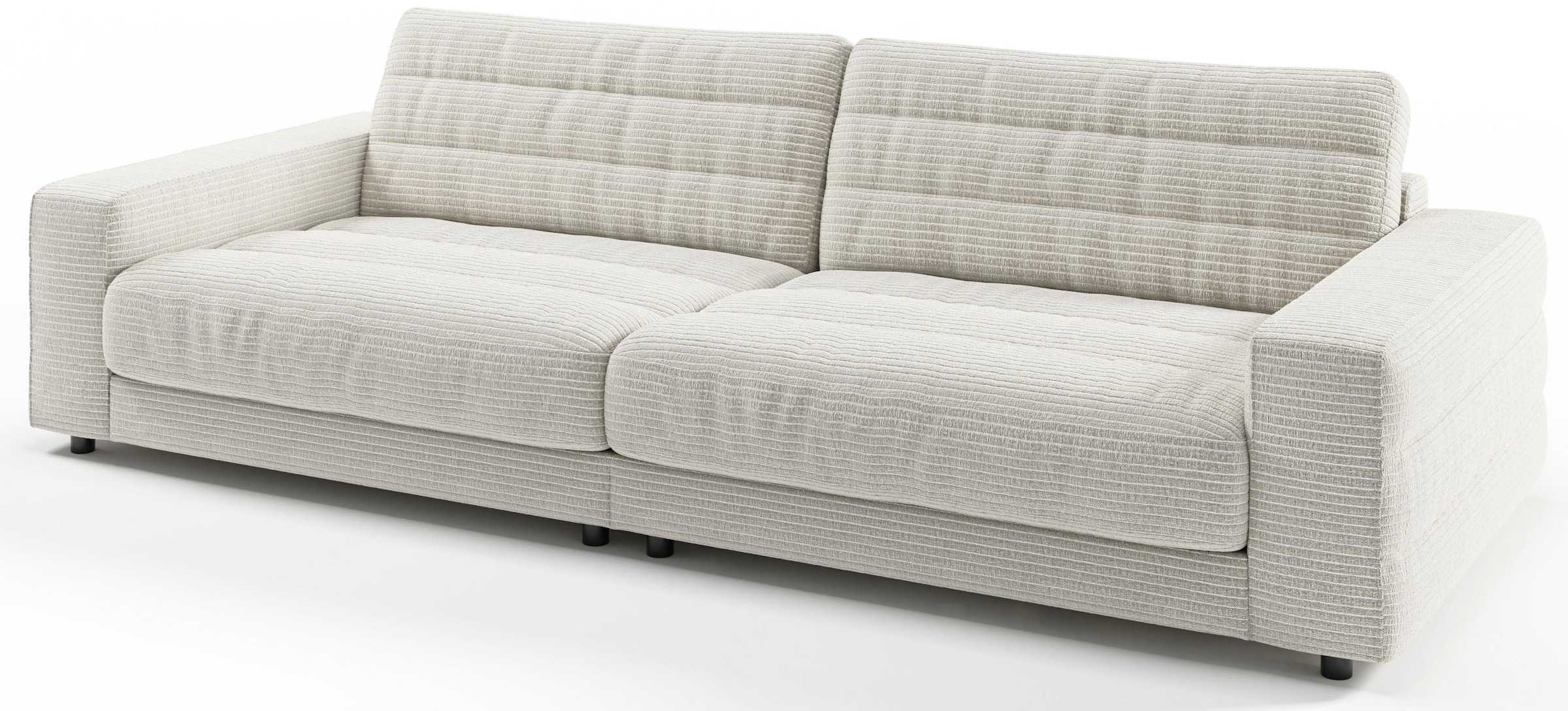 3C Candy Big-Sofa »Stripes Megasofa, tolle Verarbeitungsdetails, bequem und komfortabel«, Lose Rückenkissen, mit feiner Quersteppung