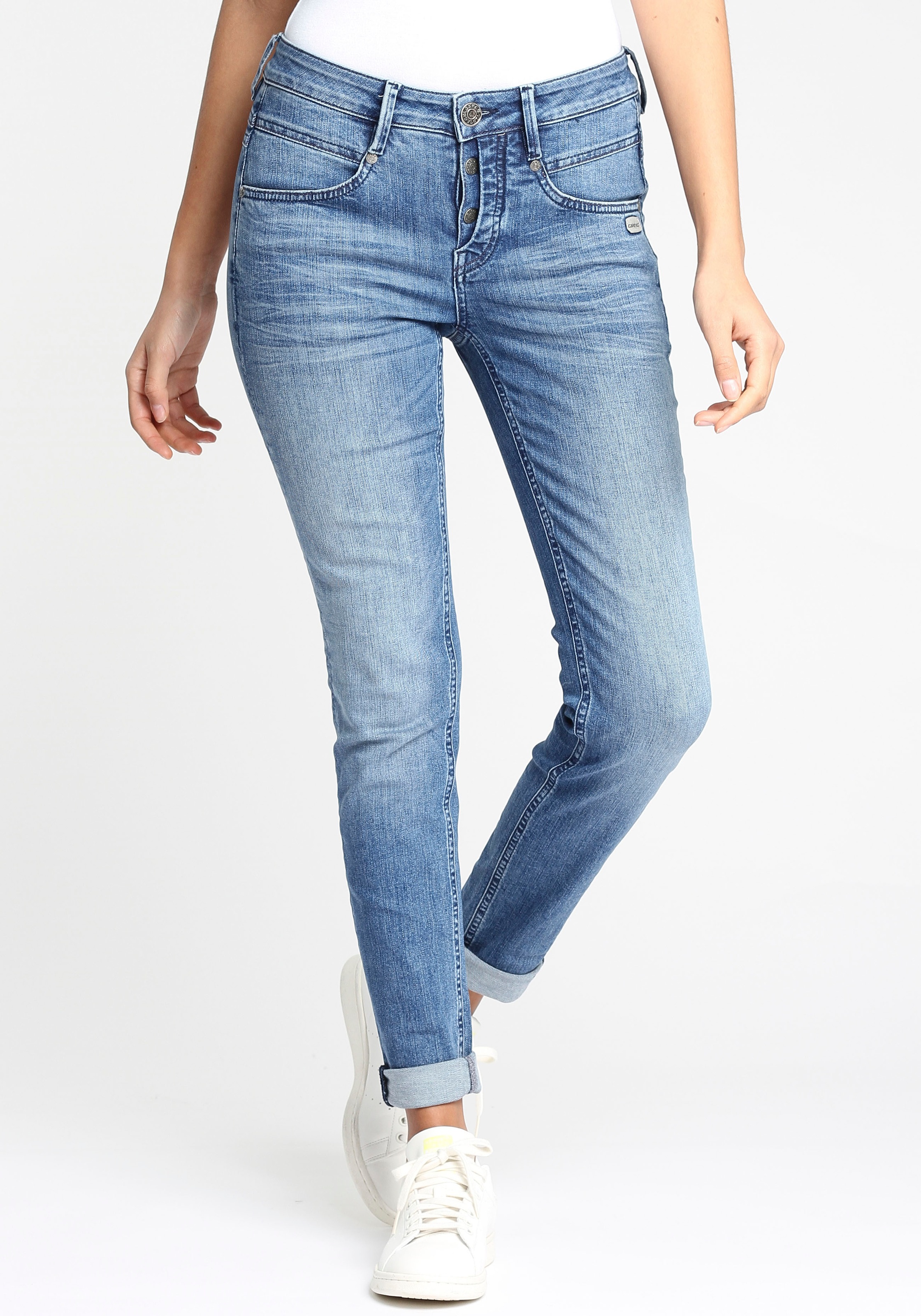 GANG Skinny-fit-Jeans »94Medina«, mit stylischer halb offener Knopfleiste