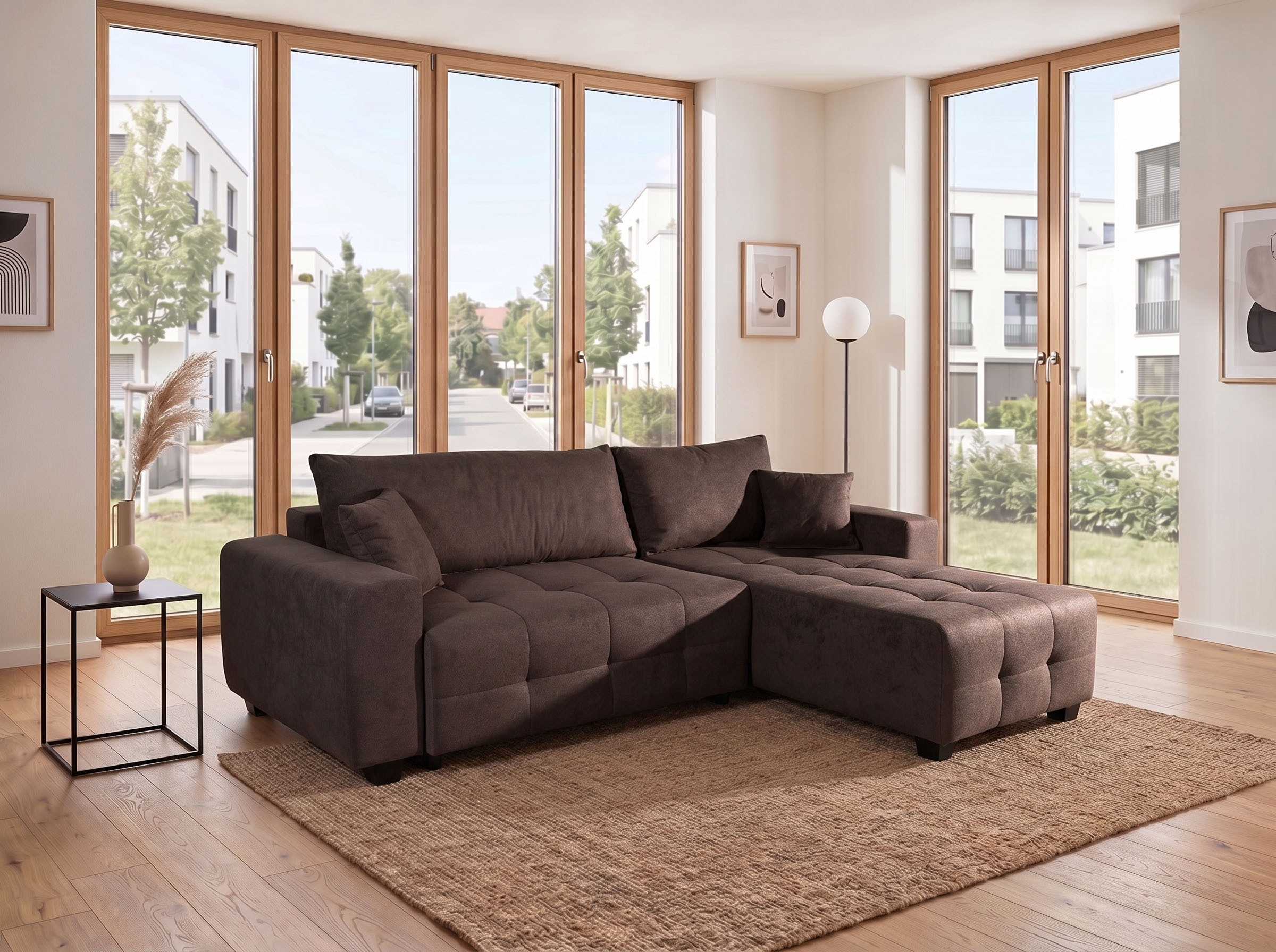 COLLECTION AB Ecksofa Ecksofa,Schlaffunktion,Bonnelfederkern,Rückenkissen