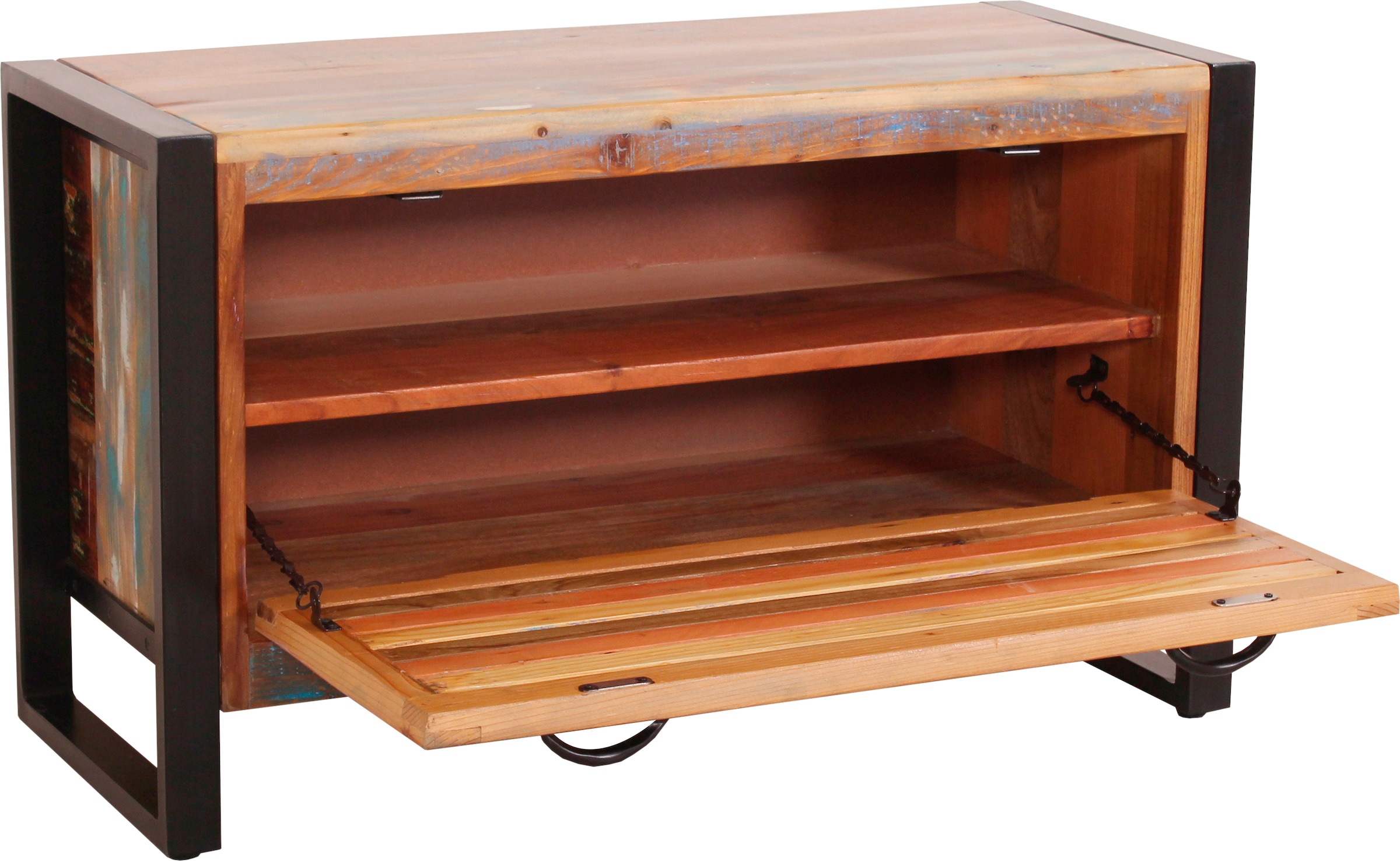 SIT Garderoben-Set »Fiume«, (3 St.), aus recyceltem Altholz in Lamellenoptik