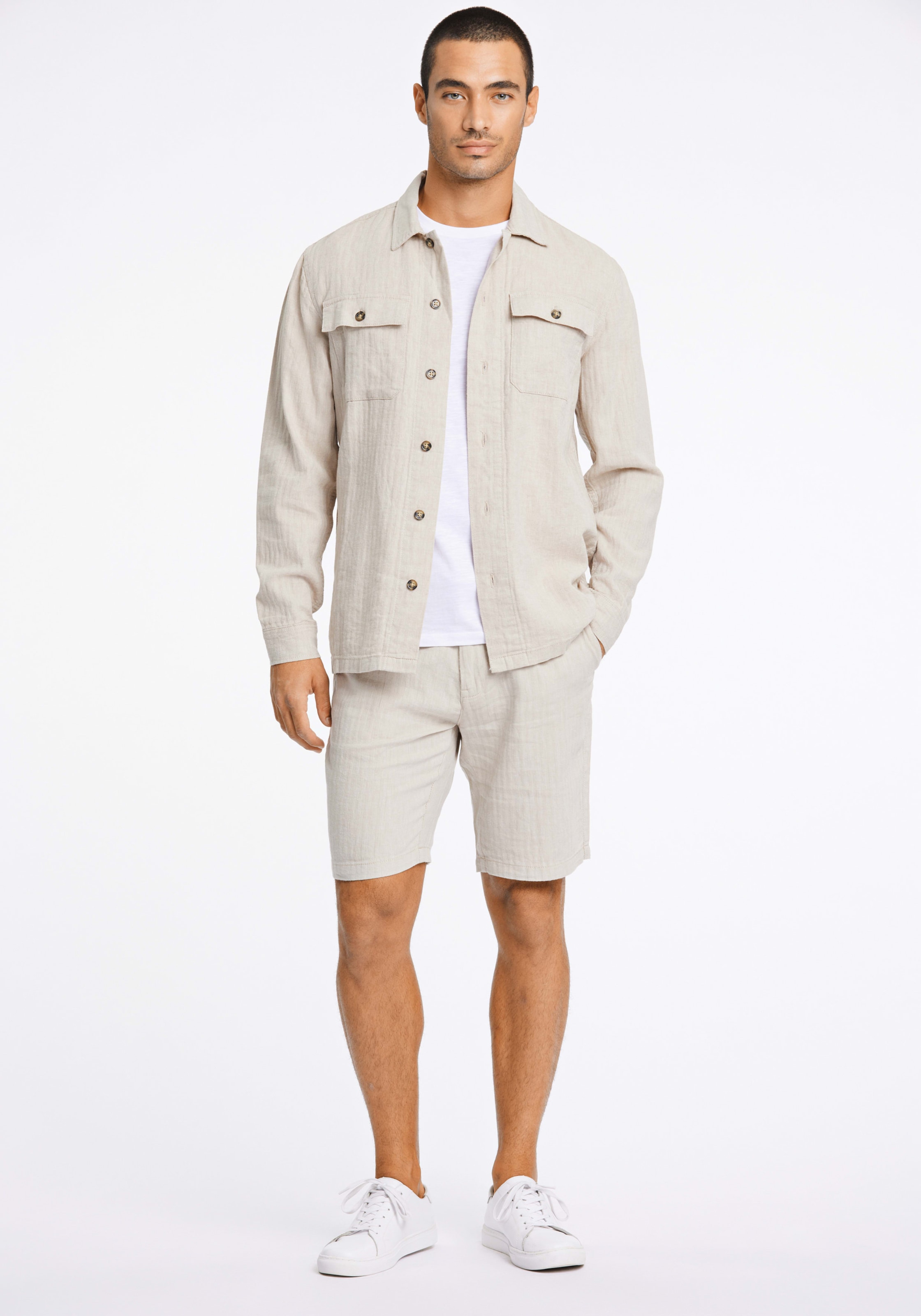 LINDBERGH Hemdjacke ohne Kapuze mir Knopfleiste