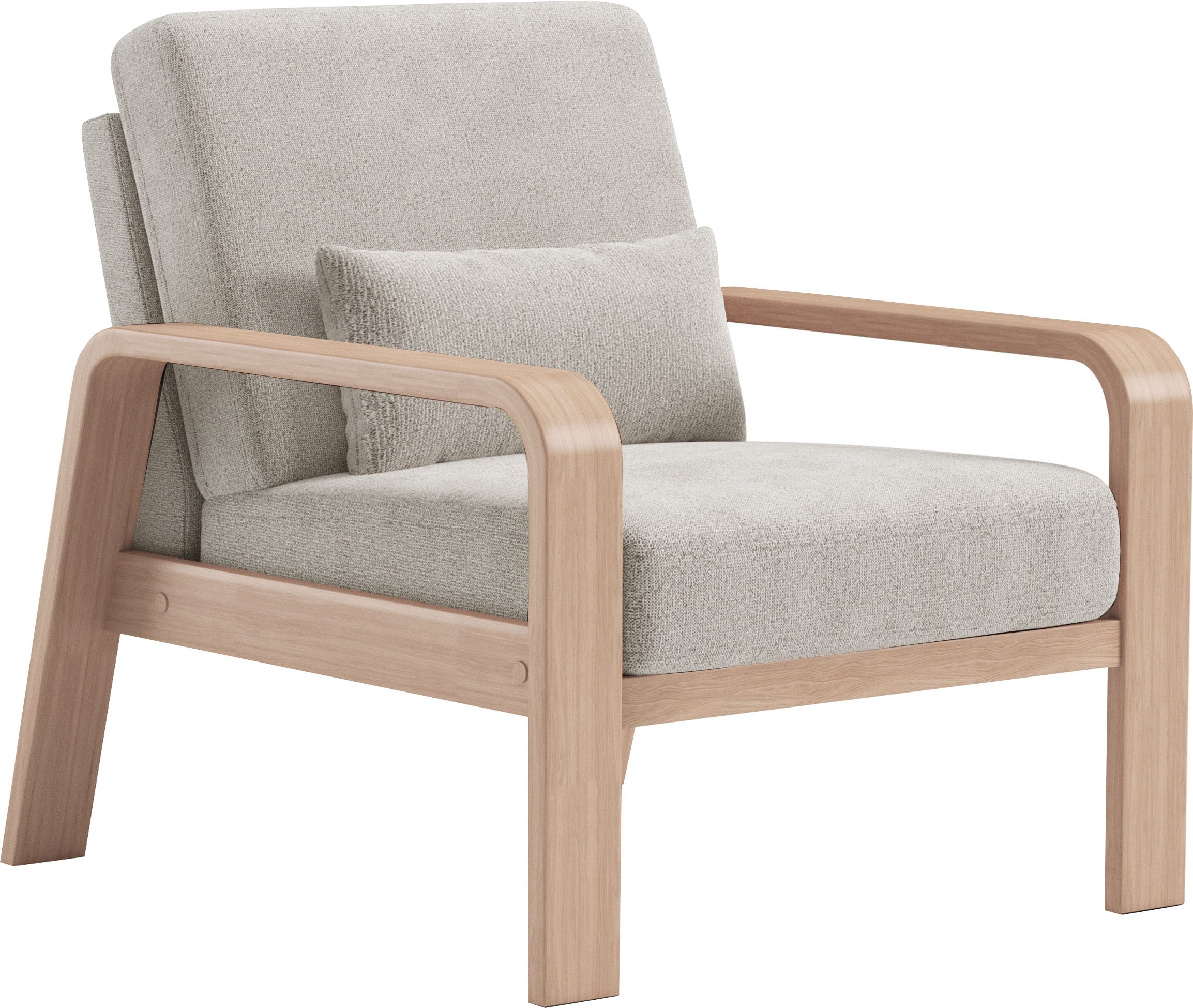 sit&more Sessel »Kolding«, Armlehnen aus Buchenholz in natur, verschiedene Bezüge und Farben