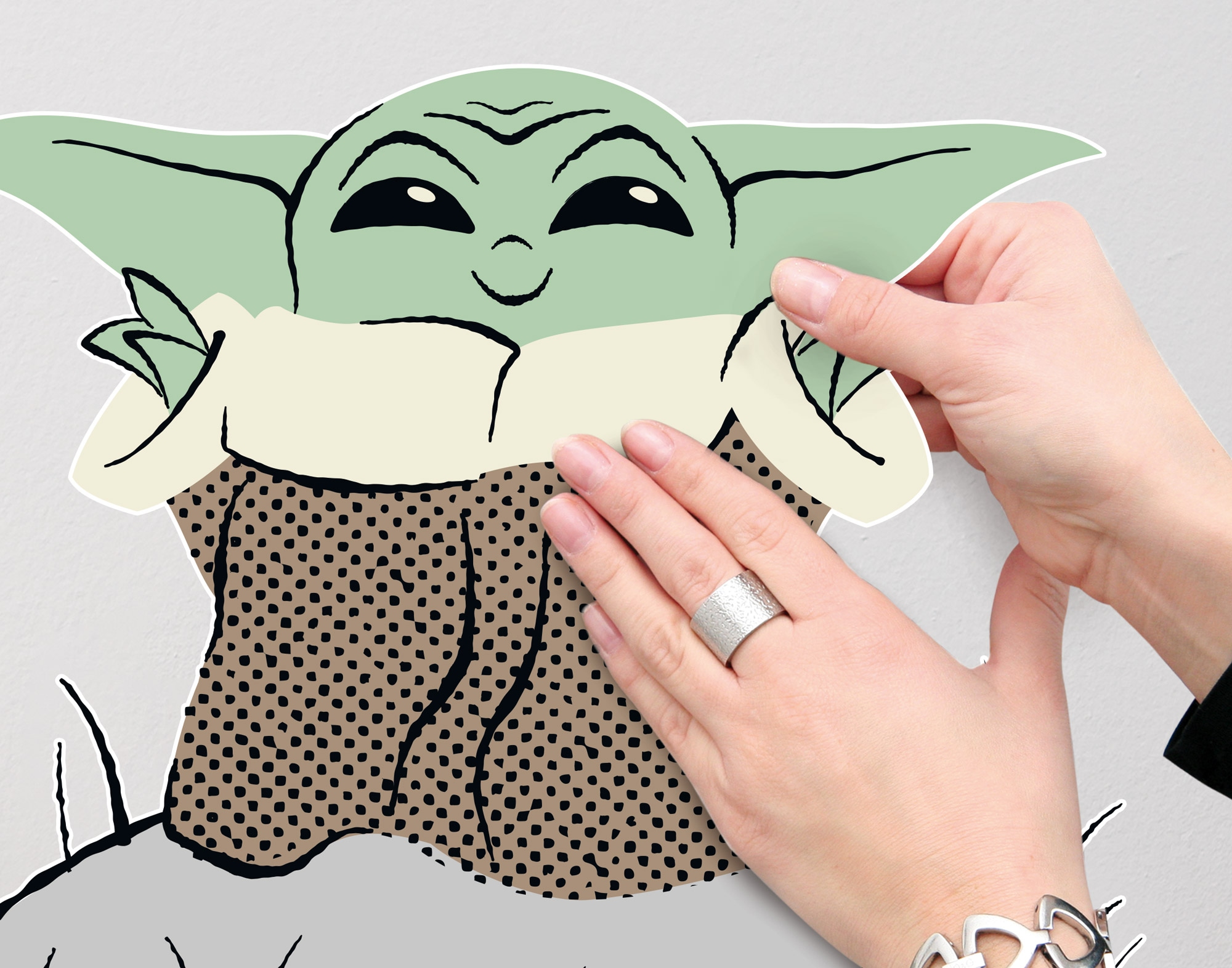Komar Wandtattoo »Star Wars The Mandalorian Grogu Enchanted Frogs«, (1 St.), 50 x 70 cm (Breite x Höhe) - Kinderzimmer, Wandsticker
