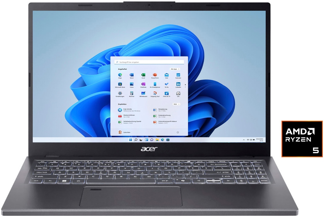Acer Notebook "Aspire 15" 39,62 cm / 15,6 ″ AMD Ryzen 5 Radeon 760M 512 GB SSD