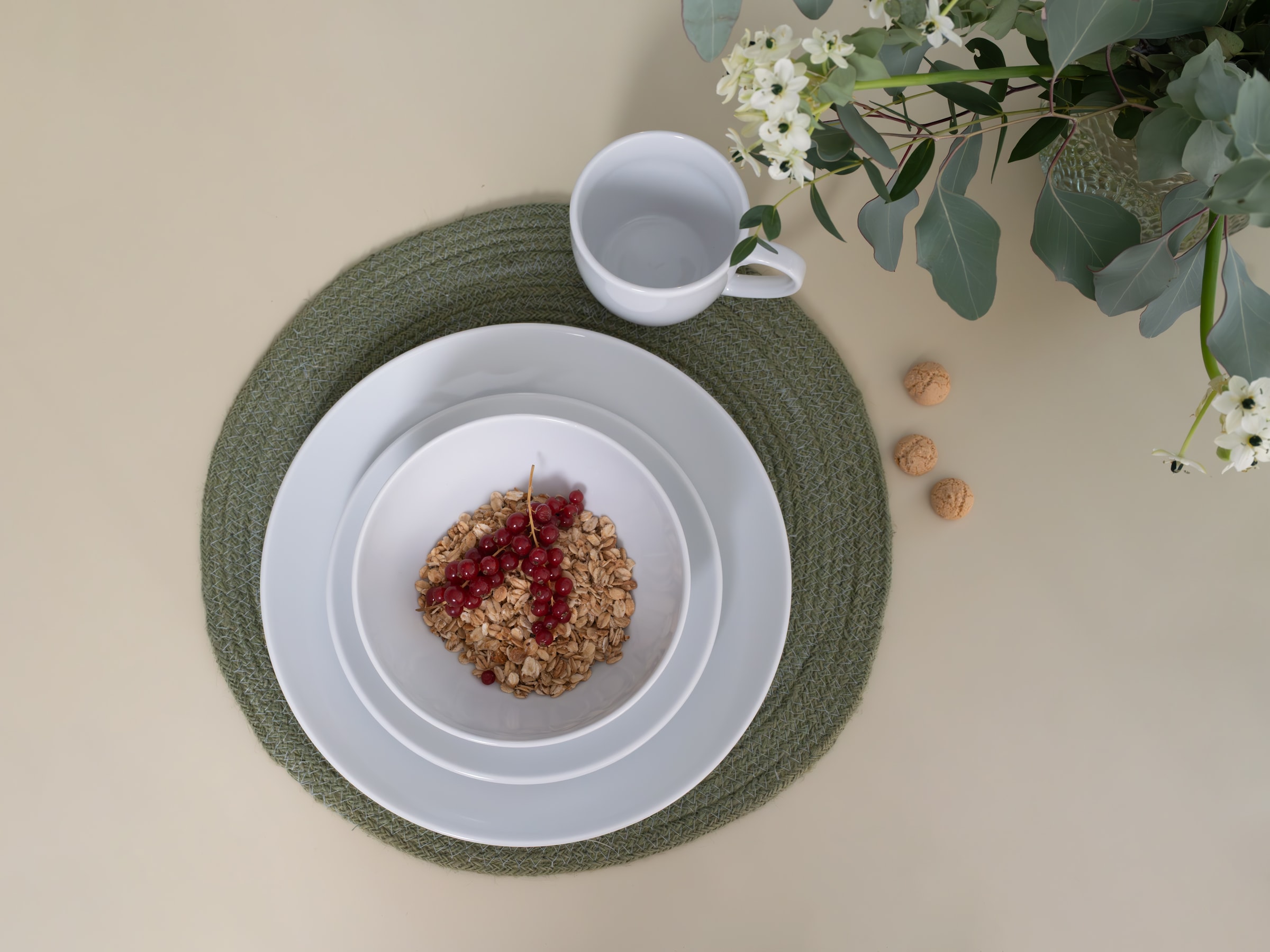 CreaTable Kombiservice »Bistrot Weiss, Service 16-tlg.« Klassisch, Zeitlos