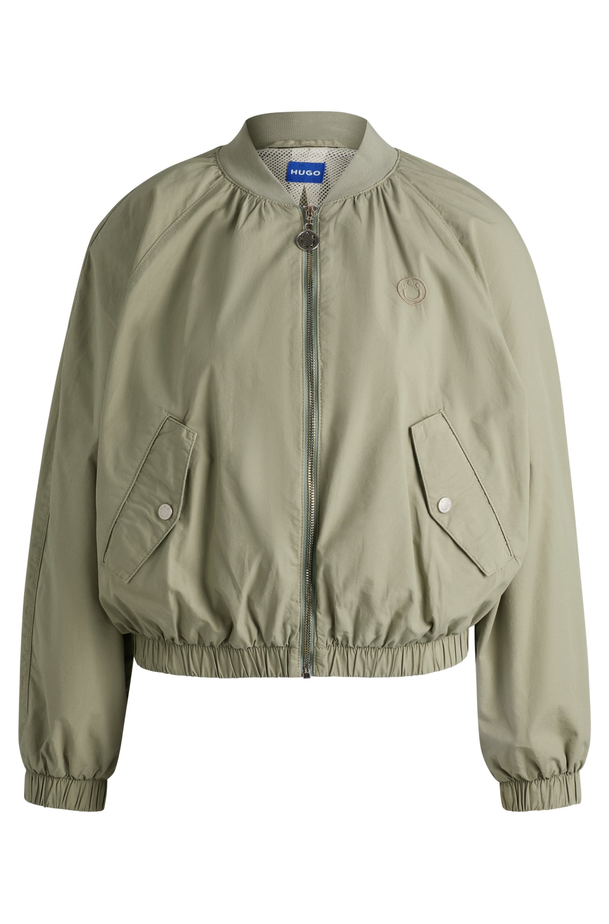 HUGO Blue Kurzblazer »Asata-1-D_B«, mit Raglanärmeln Bomberjacke Bomber