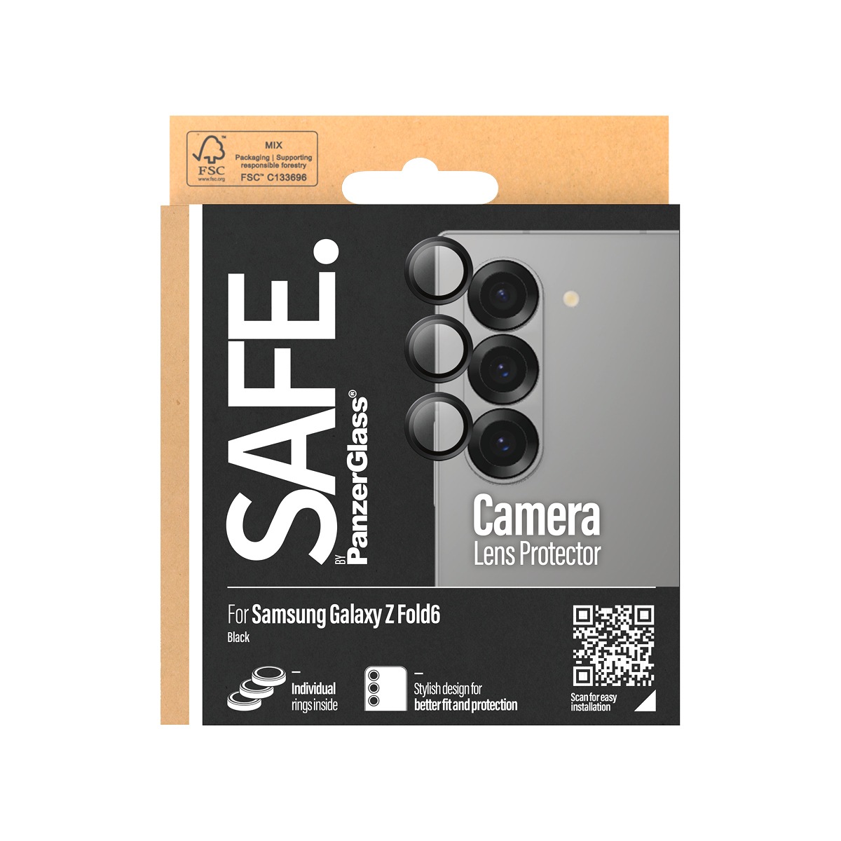 SAFE by PanzerGlass Kameraschutzglas »Camera Lens Protection«, für Samsung Galaxy Z Fold6, Linsenschutzglas, Schutzfolie, Kameraschutz, kratz- & stoßfest