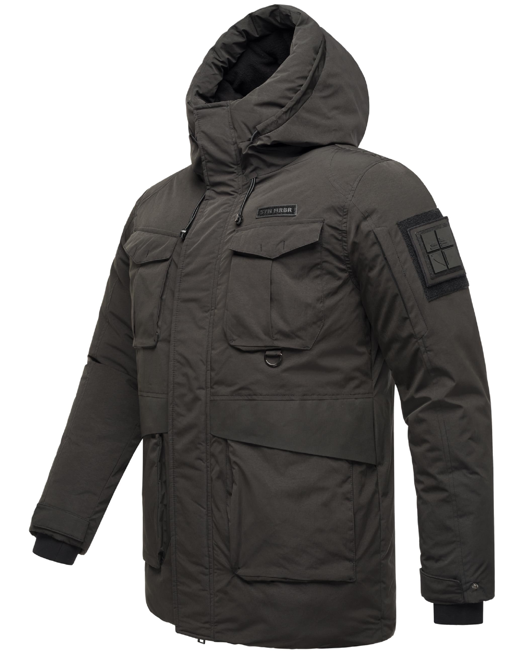 Stone Harbour Winterjacke »Winterjacke Edriik XX«, mit Kapuze, Warm gefütterte kurze Herren Jacke für den Winter