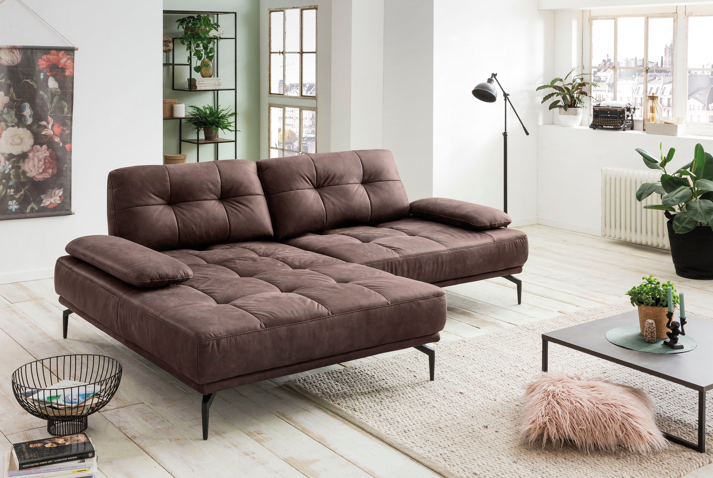 Ecksofa »Falcone, Komfortsofa, elegant und bequem, modernes Nahtbild, L-Form«, inkl....