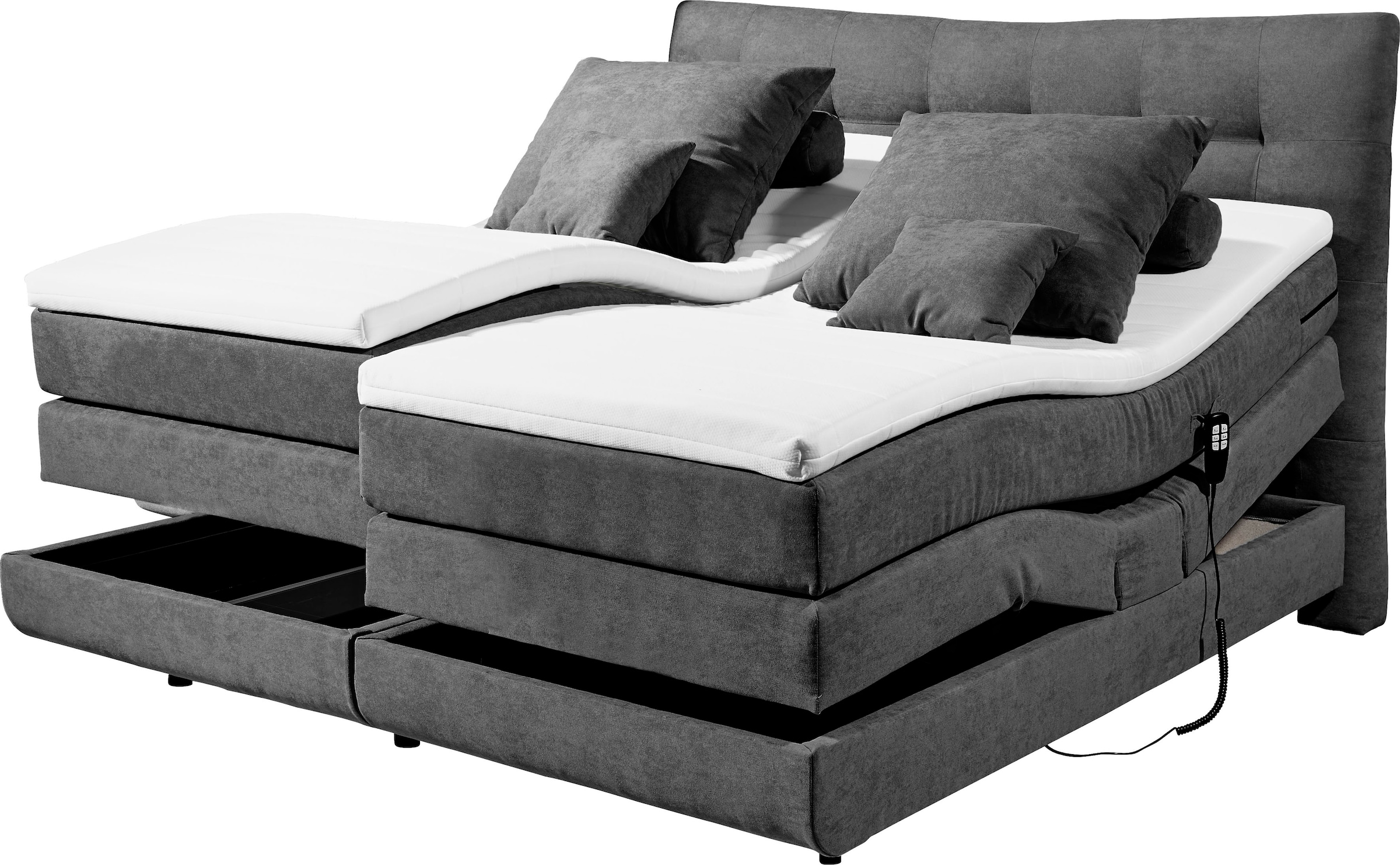 ED EXCITING DESIGN Boxspringbett »Malibu«, inkl. Motor und Topper