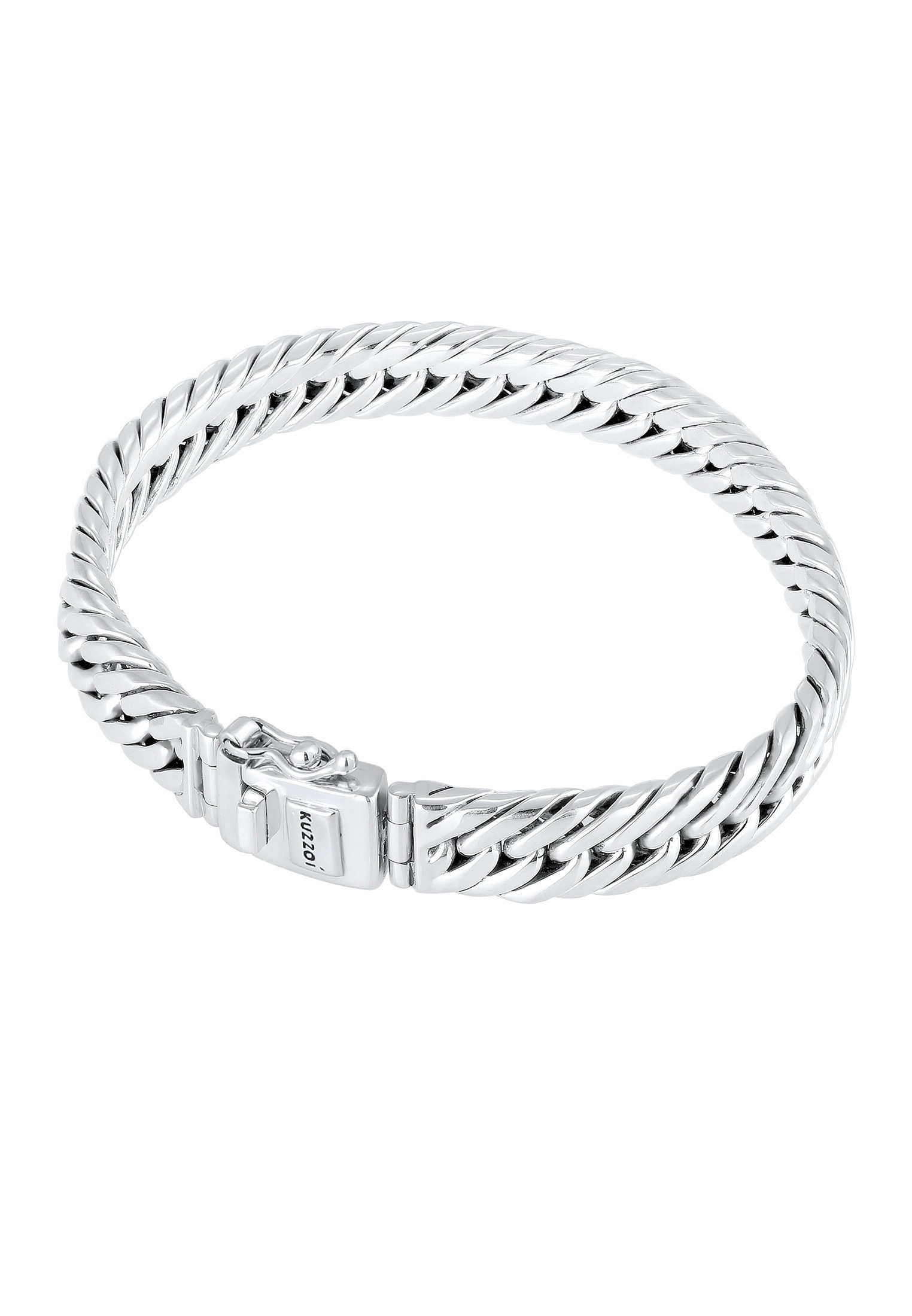 Kuzzoi Armkette »Armband Panzerarmband Kastenverschluss Unisex 925 Silber«