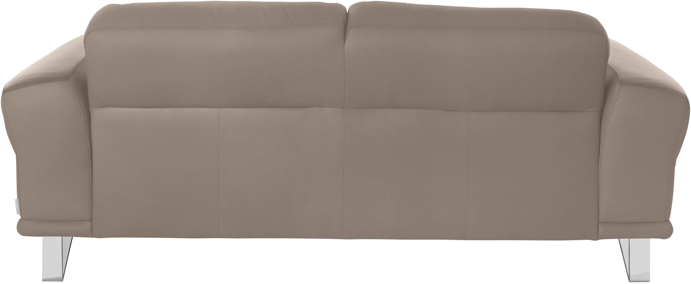 W.SCHILLIG 2-Sitzer »montanaa elegant und edel, bequem, Federkernunterfederung« mit Metallkufen in Chrom glänzend, Breite 192 cm
