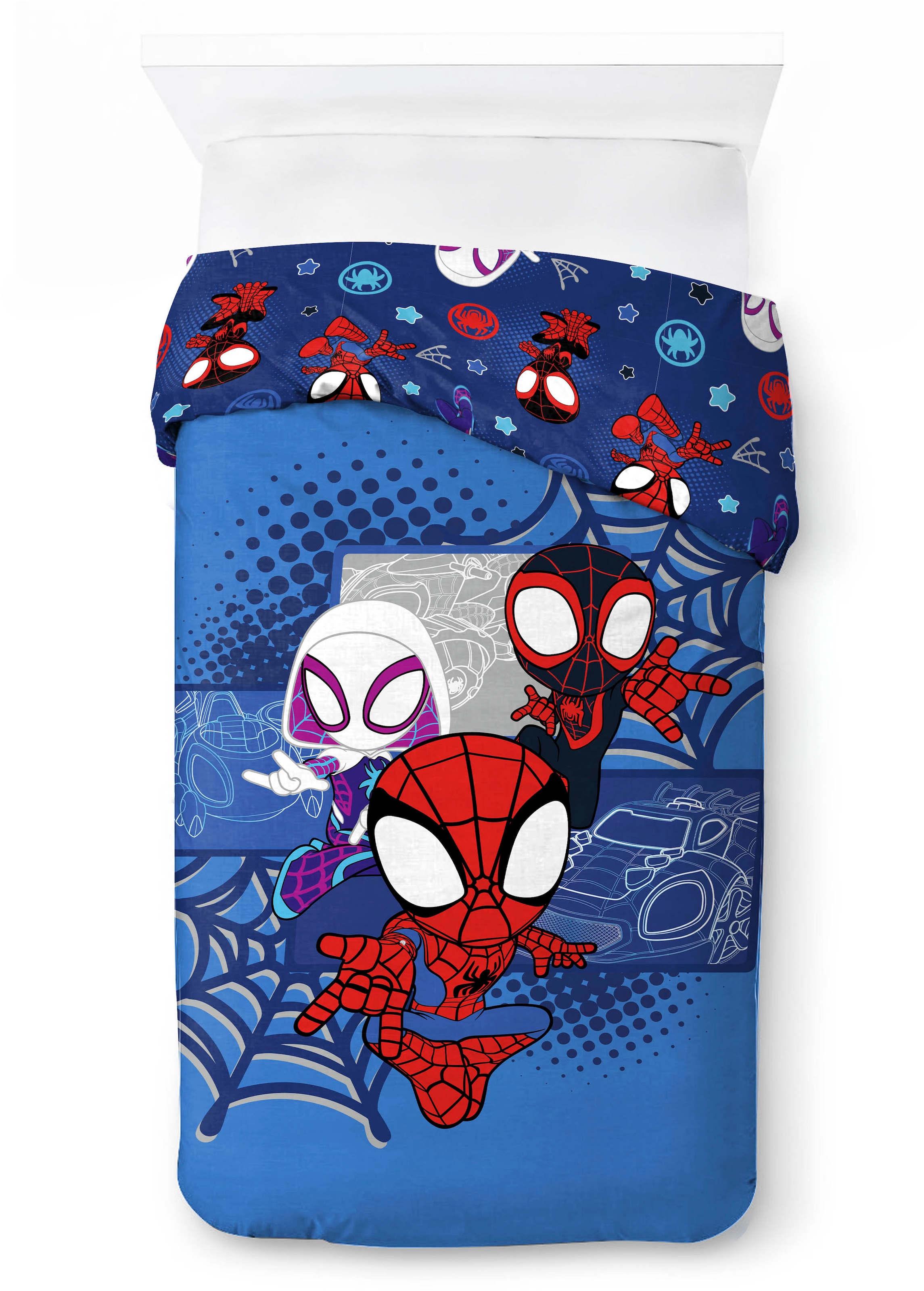 MARVEL Kinderbettwäsche »Marvel Spidey Bettbezug-Set 135x200 cm + Kissenbezug 80x80 cm« 2 tlg. 100 % Baumwolle, maschinenwaschbar, wendbar