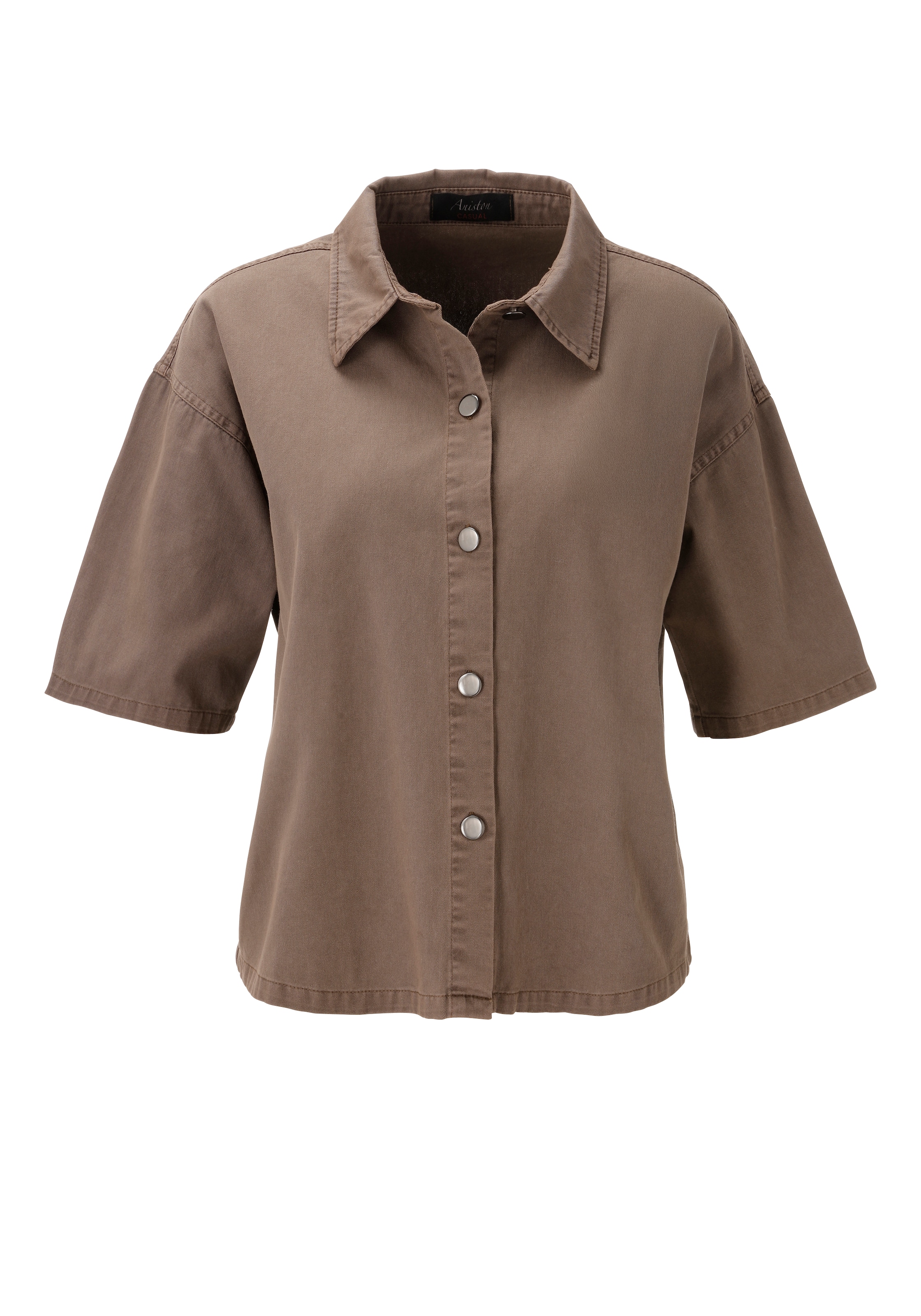 Aniston CASUAL Jeansbluse in trendiger Garment-Waschung - NEUE KOLLEKTION