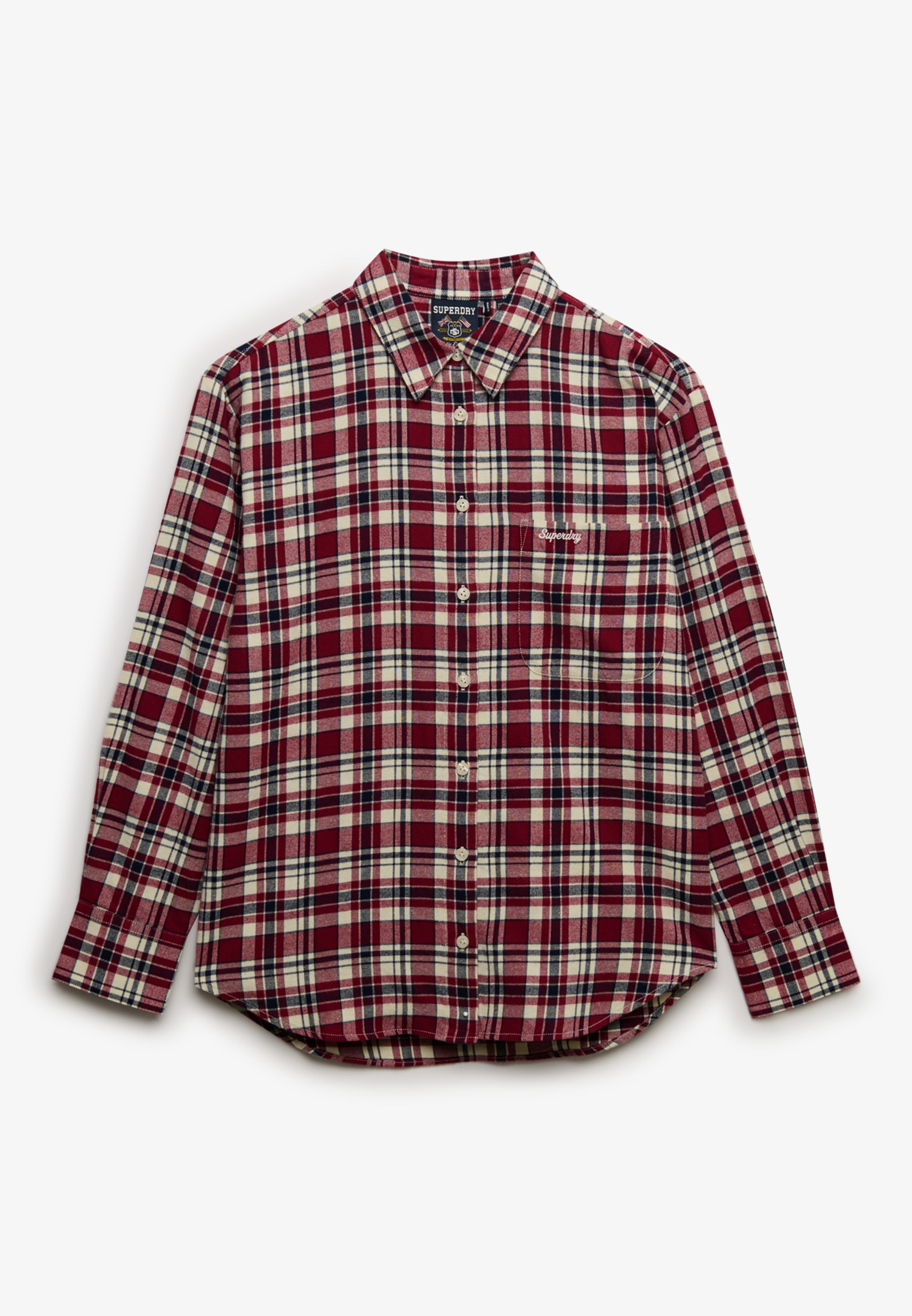 Superdry Karobluse »CHECK FLANNEL RELAXED SHIRT« Baumwolle, relaxed fit, aus weichem Flanell