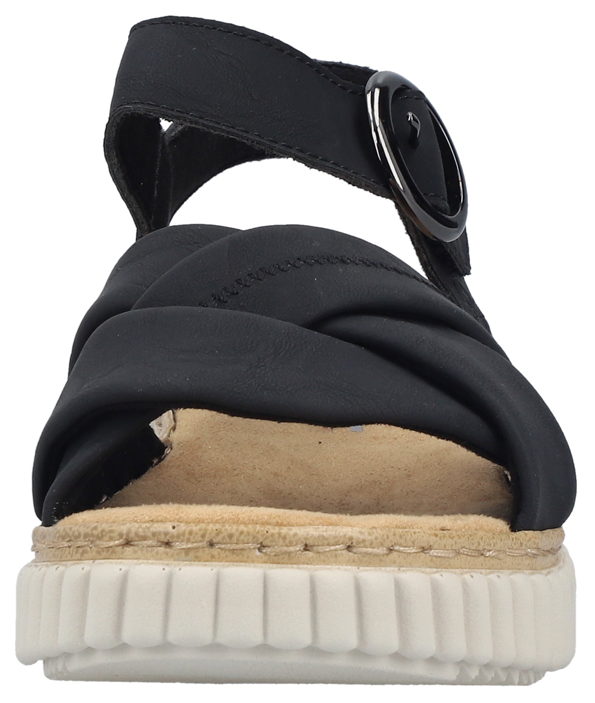 Rieker Sandale  Sommerschuh, Keilsandalette, Urlaubsschuh mit Klettriemchen